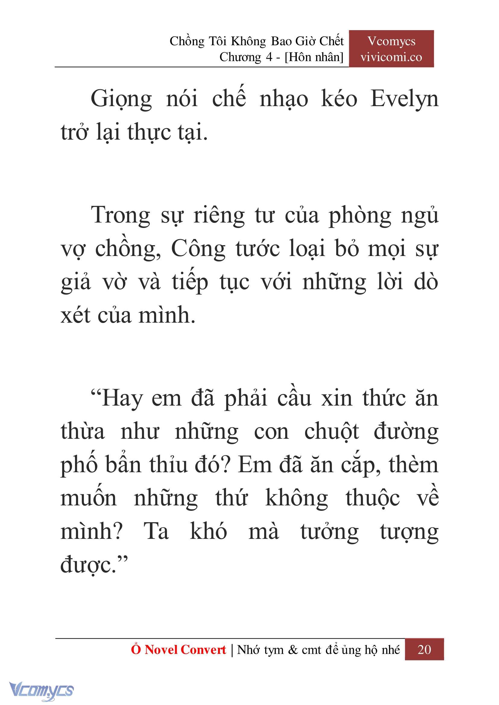 [Novel] Chồng Tôi Không Bao Giờ Chết Chap 4 - Trang 2