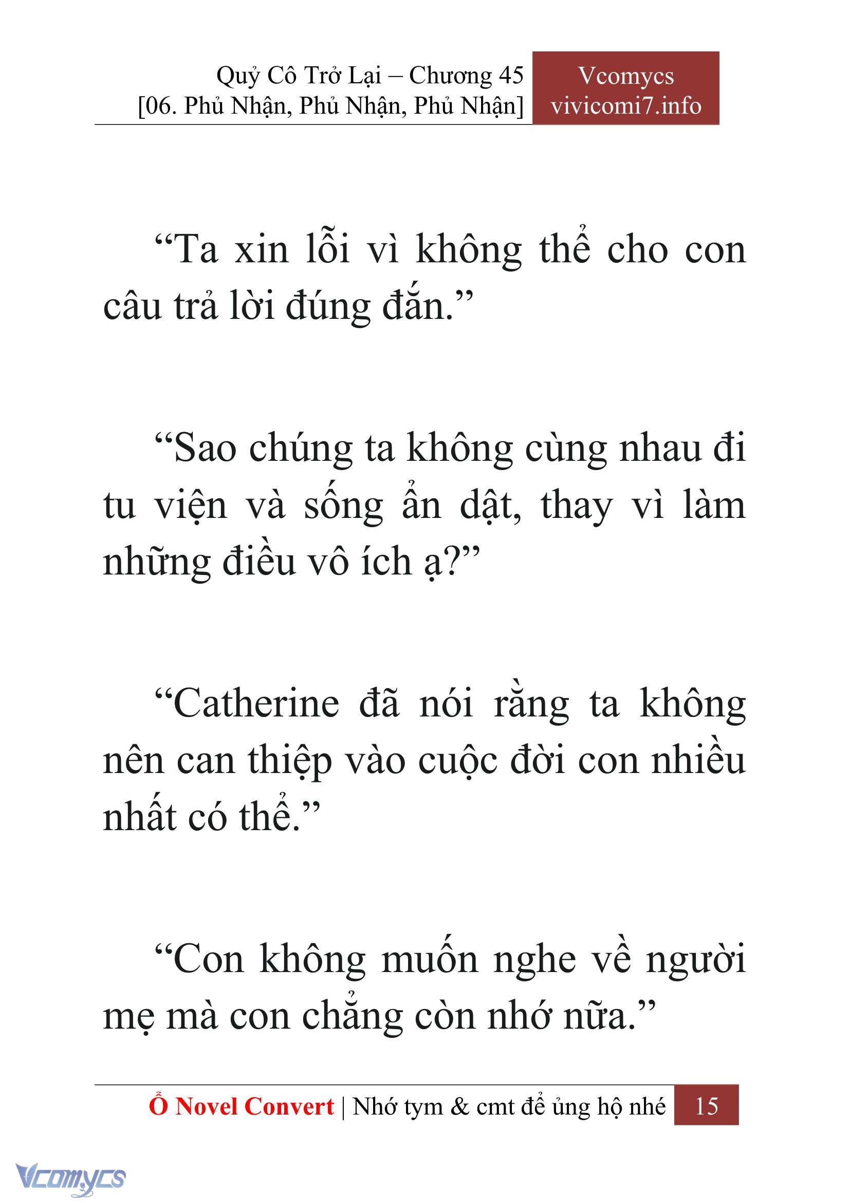 [Novel] Quý Cô Trở Lại Chap 45 - Trang 2