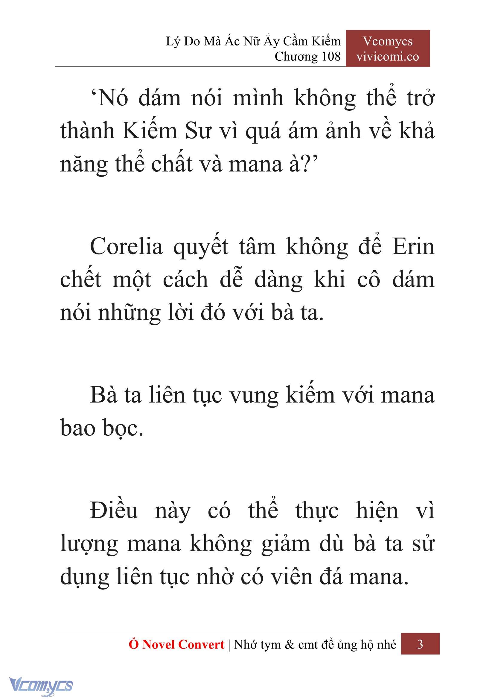 [Novel] Lý Do Mà Ác Nữ Ấy Cầm Kiếm Chap 108 - Trang 2