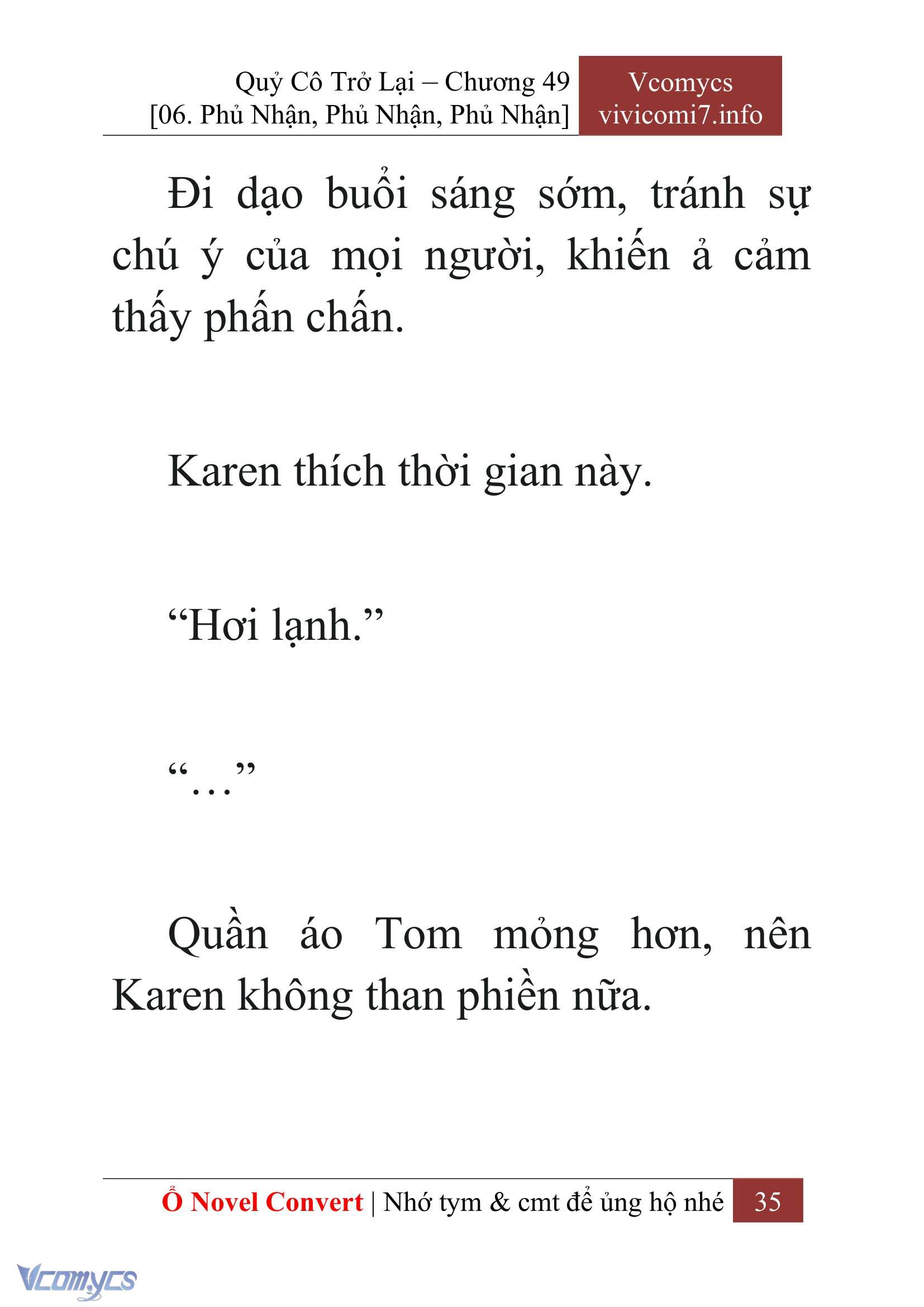 [Novel] Quý Cô Trở Lại Chap 49 - Trang 2