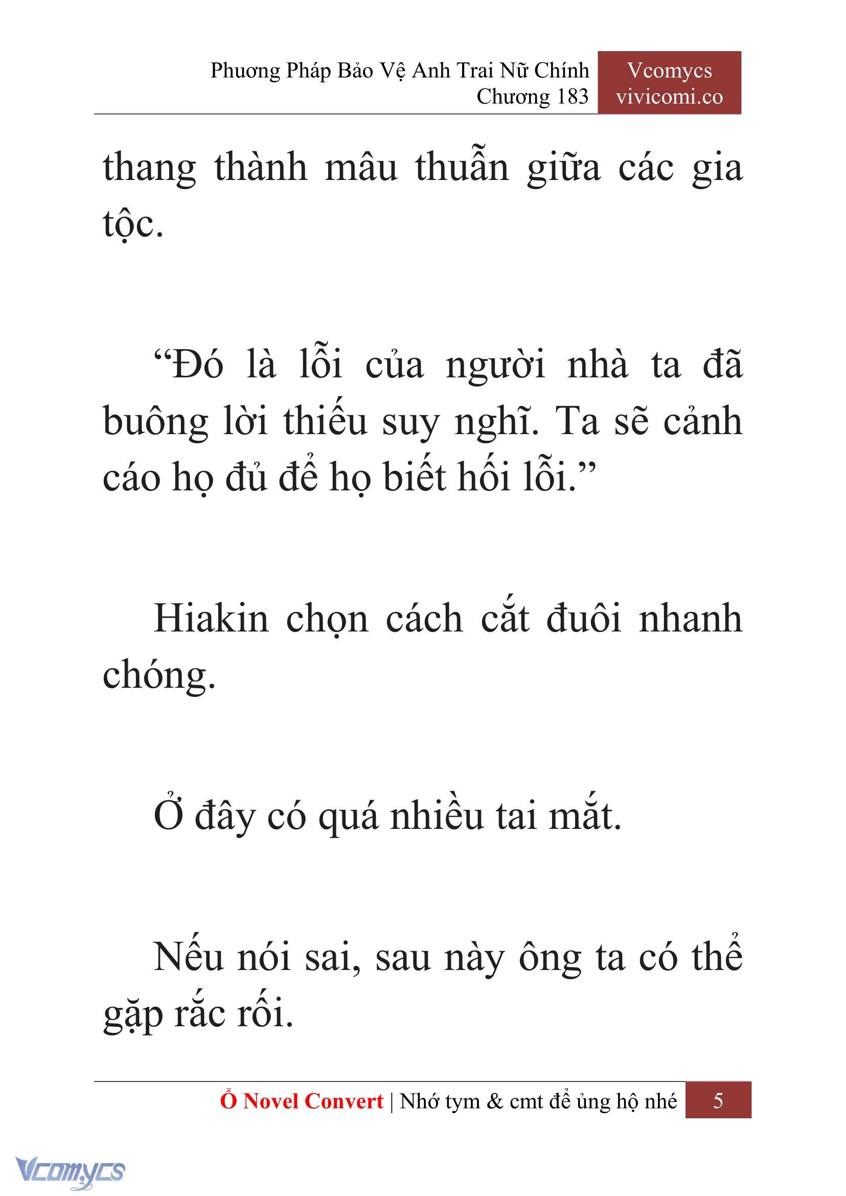 [Novel] Phương Pháp Bảo Vệ Anh Trai Nữ Chính Chap 183 - Trang 2