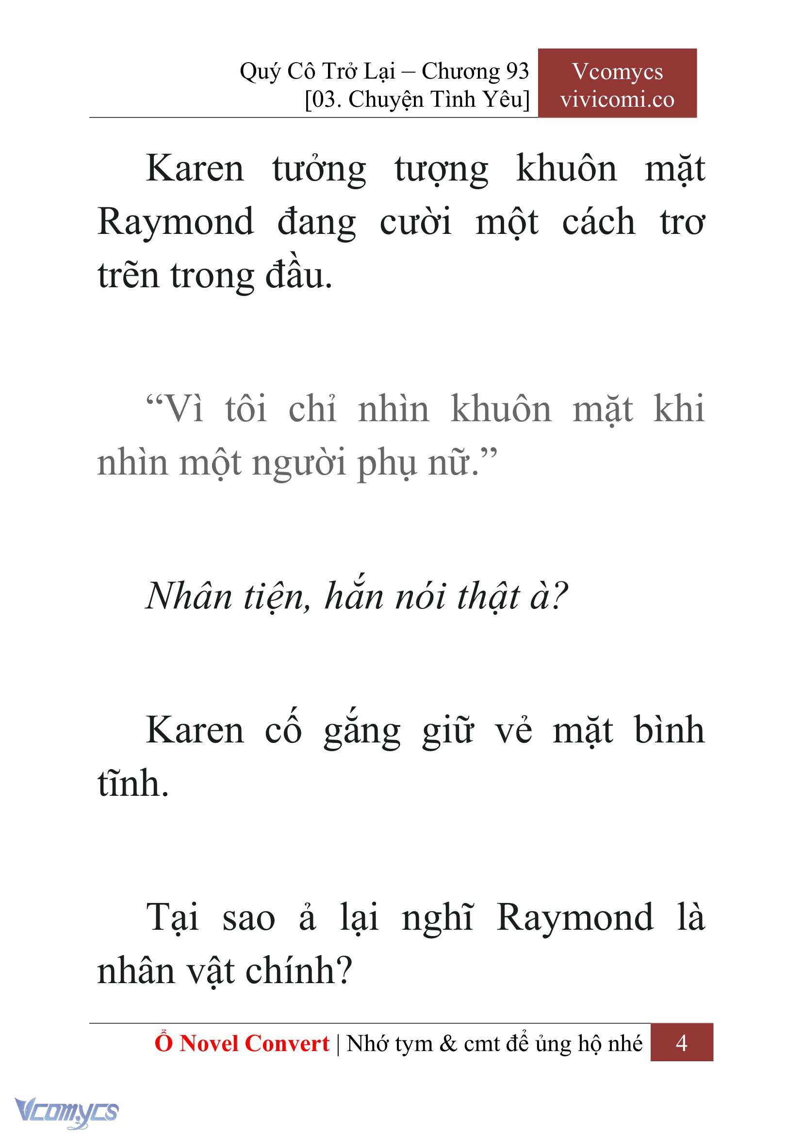 [Novel] Quý Cô Trở Lại Chap 93 - Trang 2