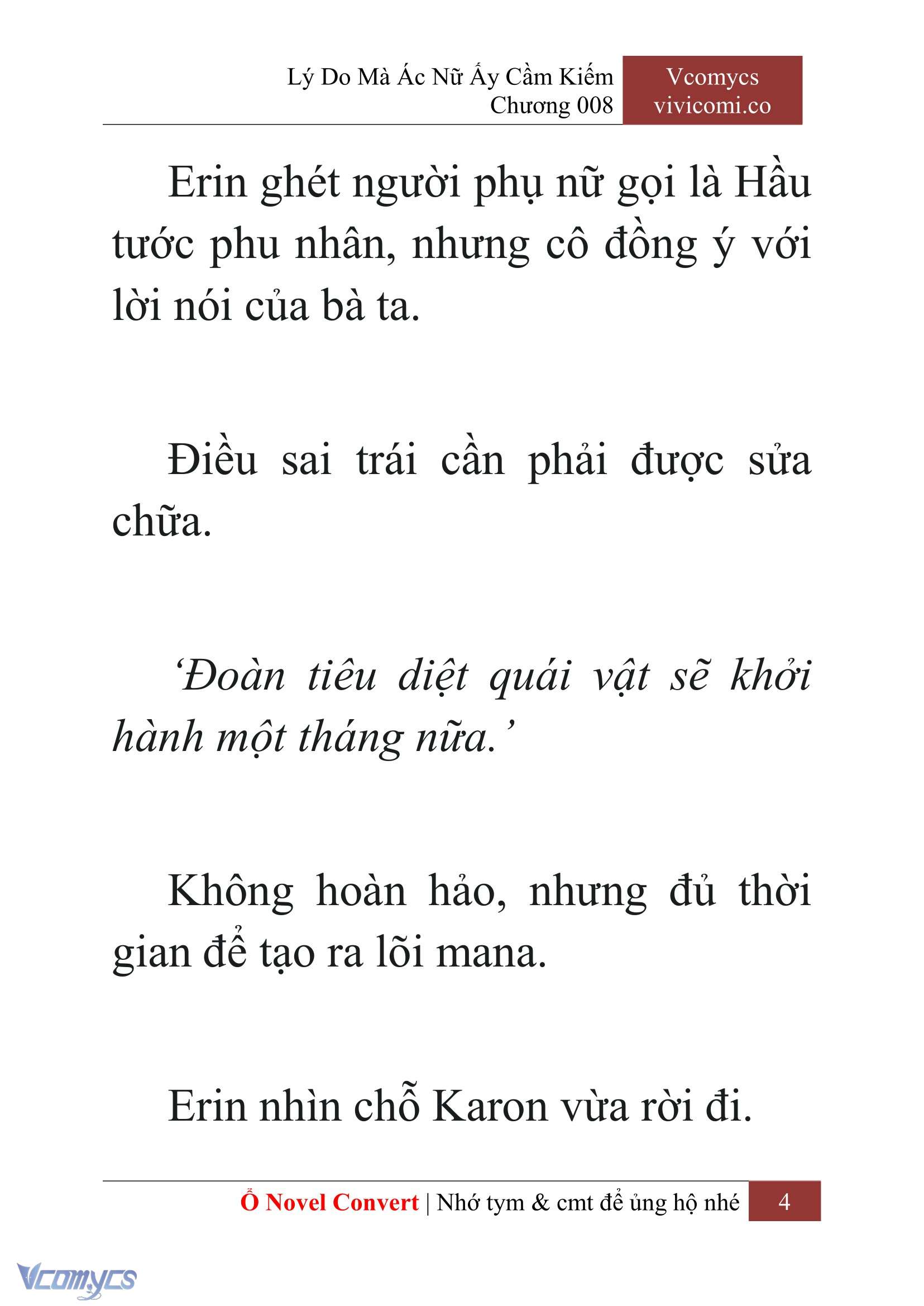 [Novel] Lý Do Mà Ác Nữ Ấy Cầm Kiếm Chap 8 - Trang 2