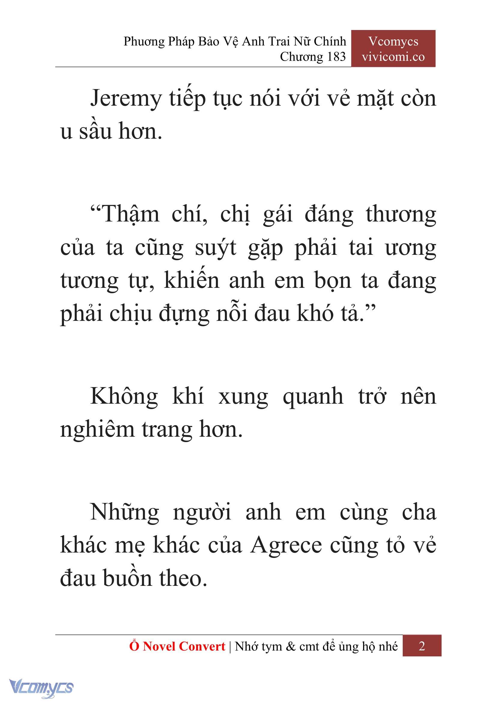 [Novel] Phương Pháp Bảo Vệ Anh Trai Nữ Chính Chap 183 - Trang 2