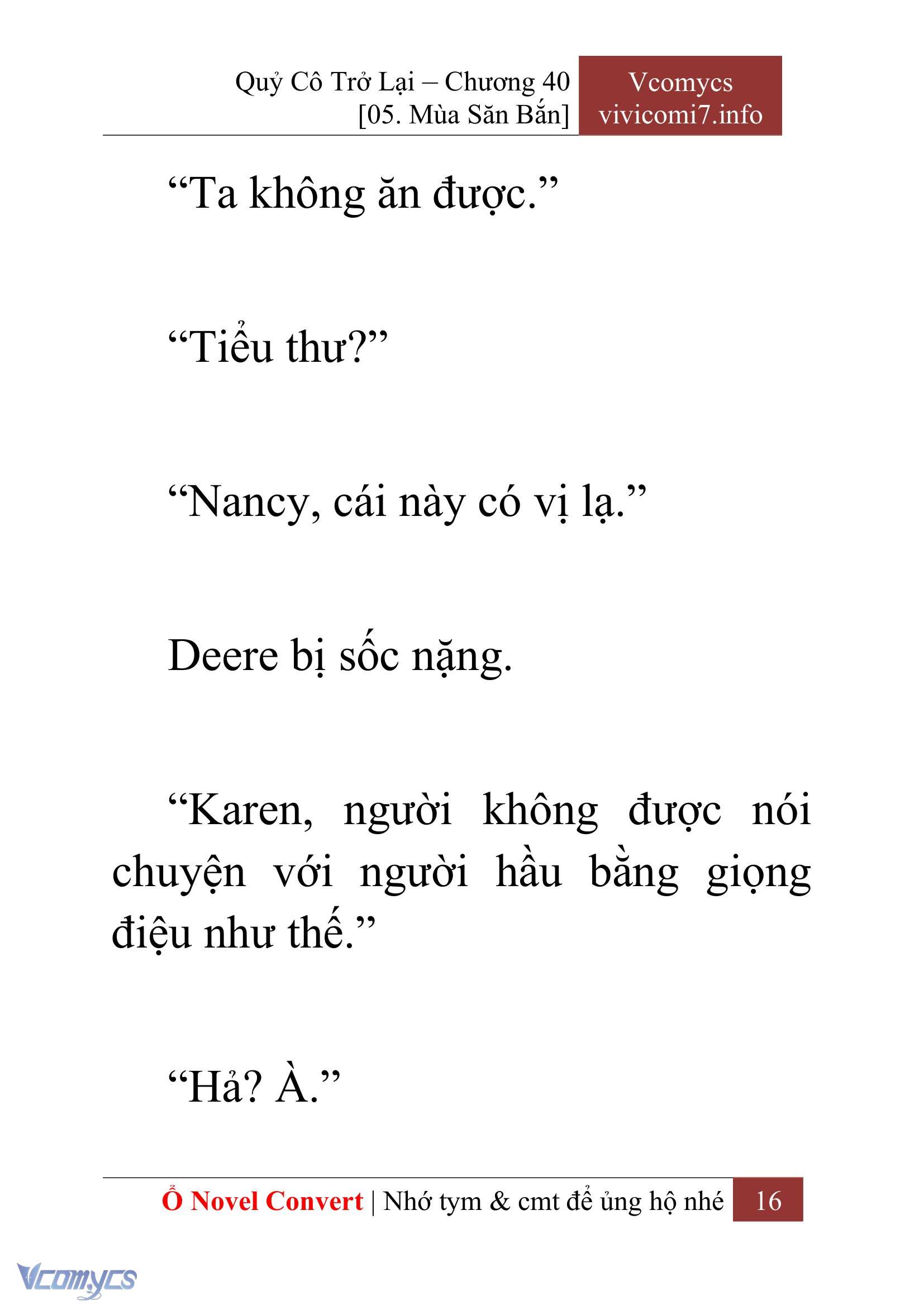[Novel] Quý Cô Trở Lại Chap 40 - Trang 2