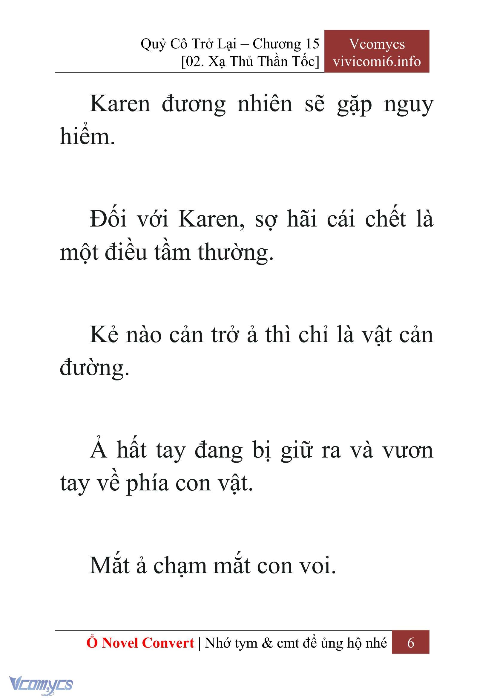 [Novel] Quý Cô Trở Lại Chap 15 - Trang 2