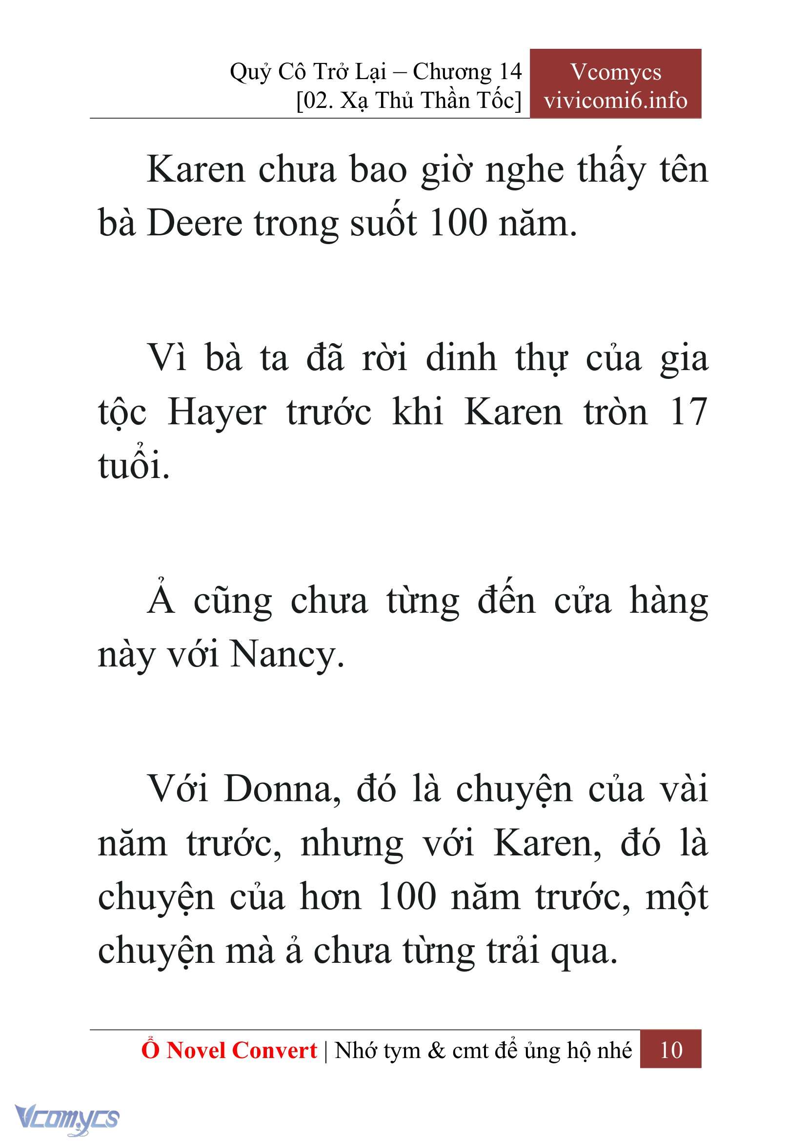 [Novel] Quý Cô Trở Lại Chap 14 - Trang 2