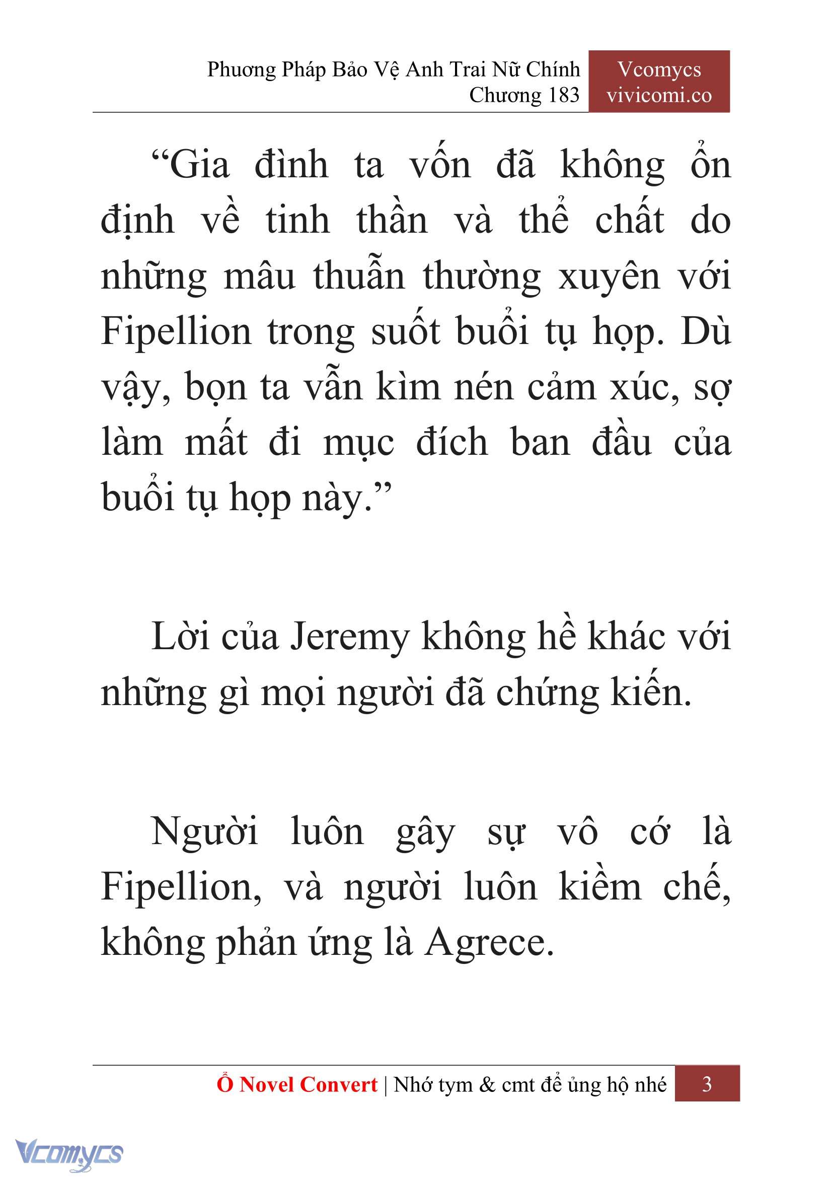 [Novel] Phương Pháp Bảo Vệ Anh Trai Nữ Chính Chap 183 - Trang 2
