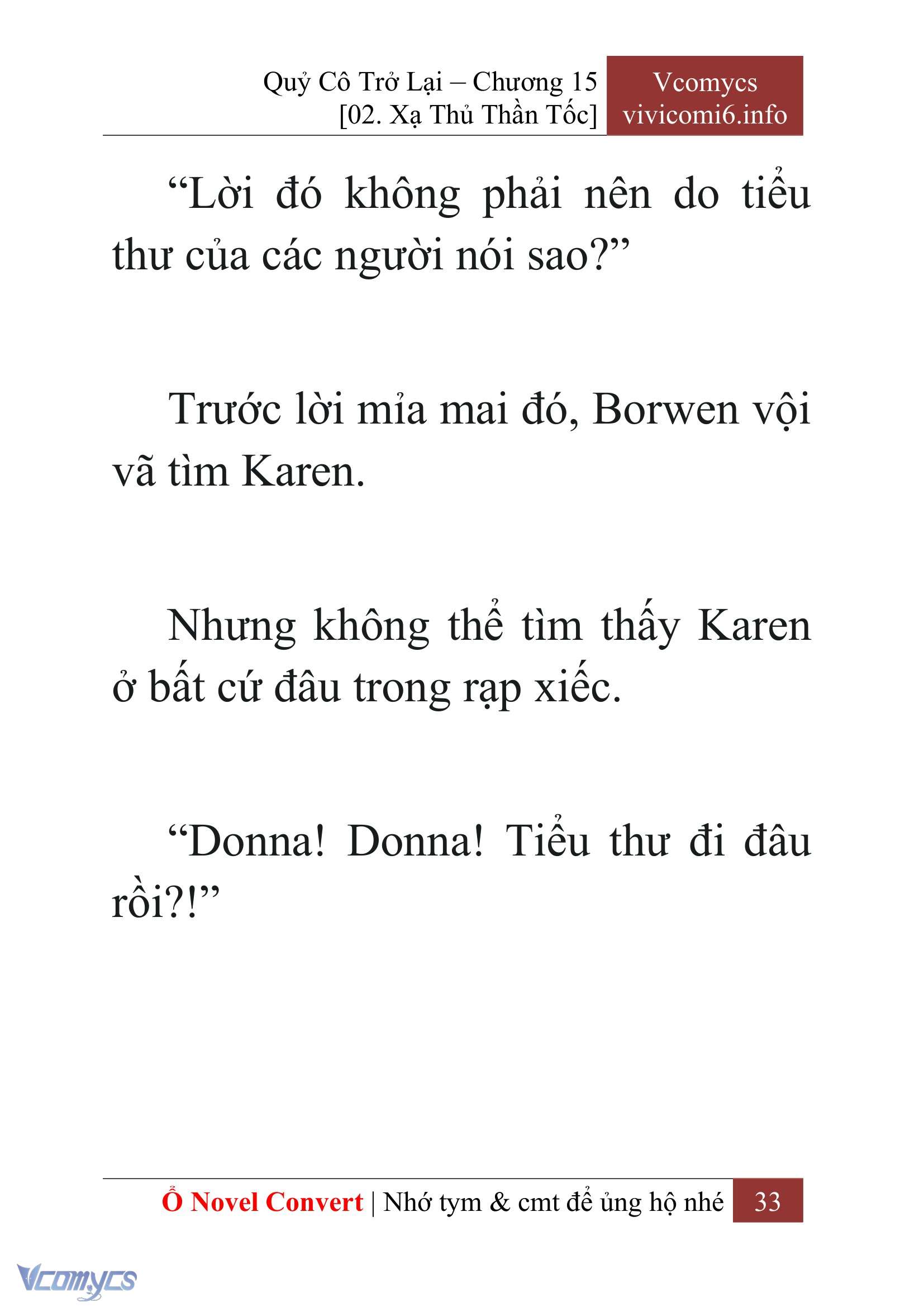 [Novel] Quý Cô Trở Lại Chap 15 - Trang 2