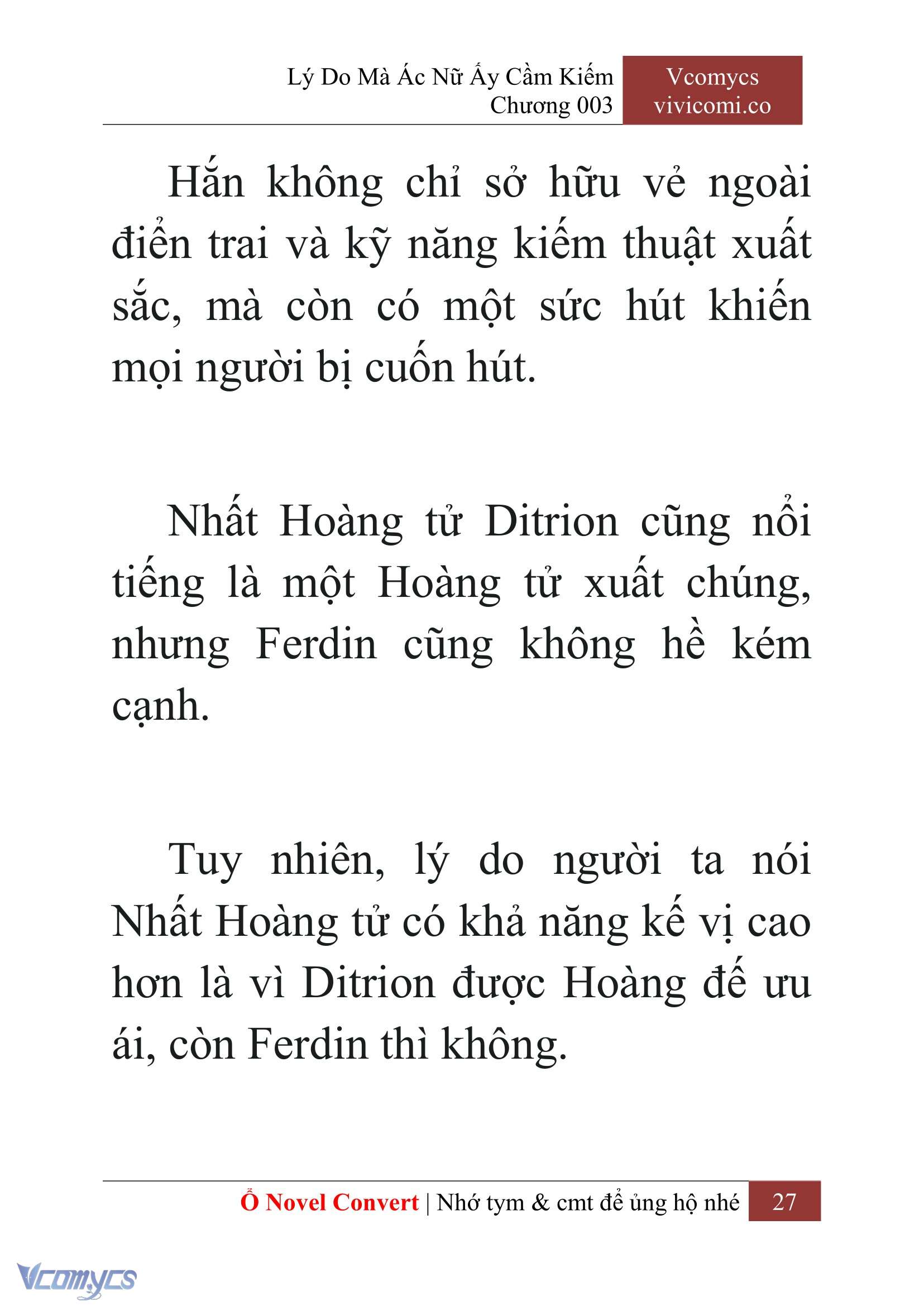 [Novel] Lý Do Mà Ác Nữ Ấy Cầm Kiếm Chap 3 - Trang 2