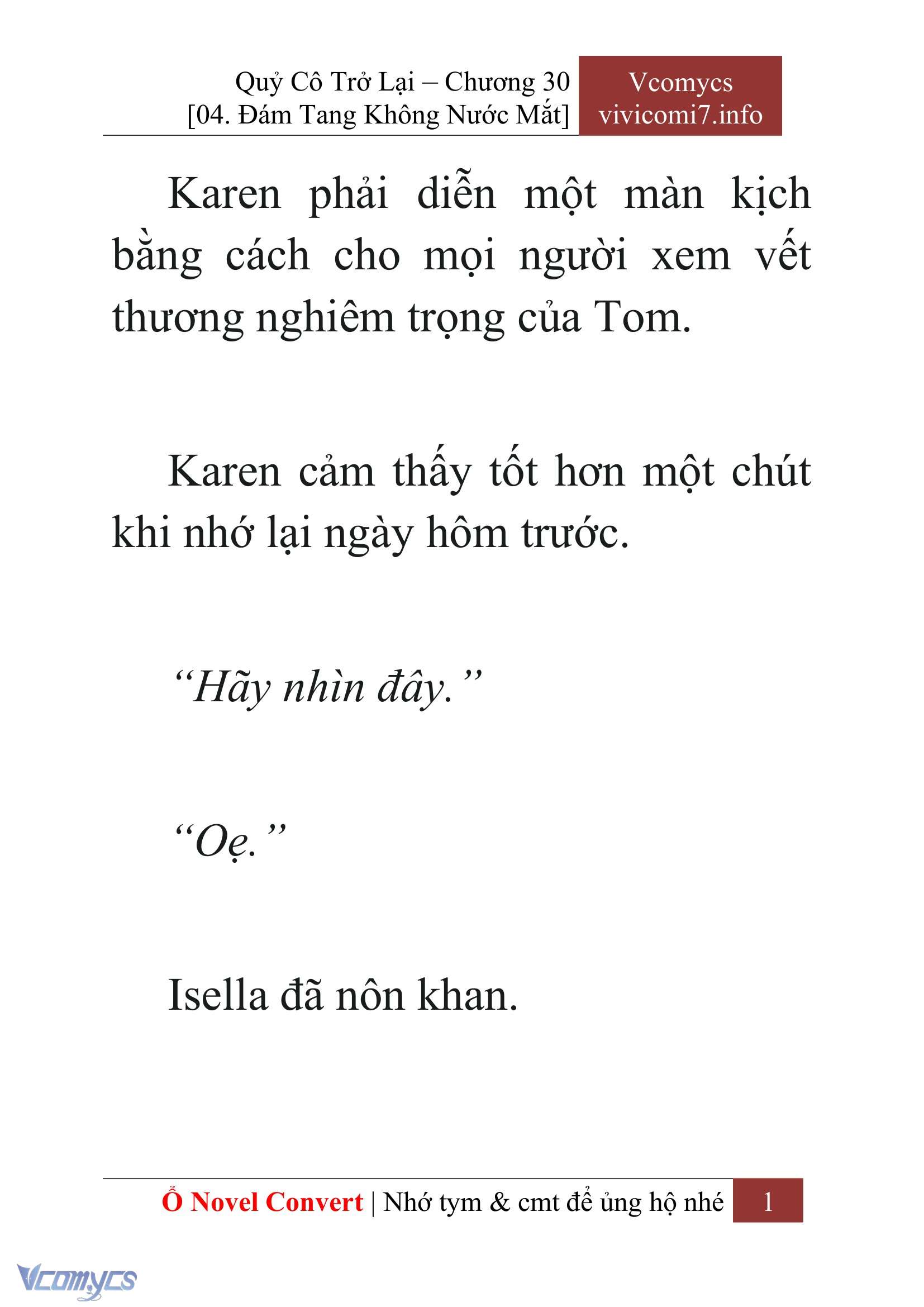 [Novel] Quý Cô Trở Lại Chap 30 - Trang 2