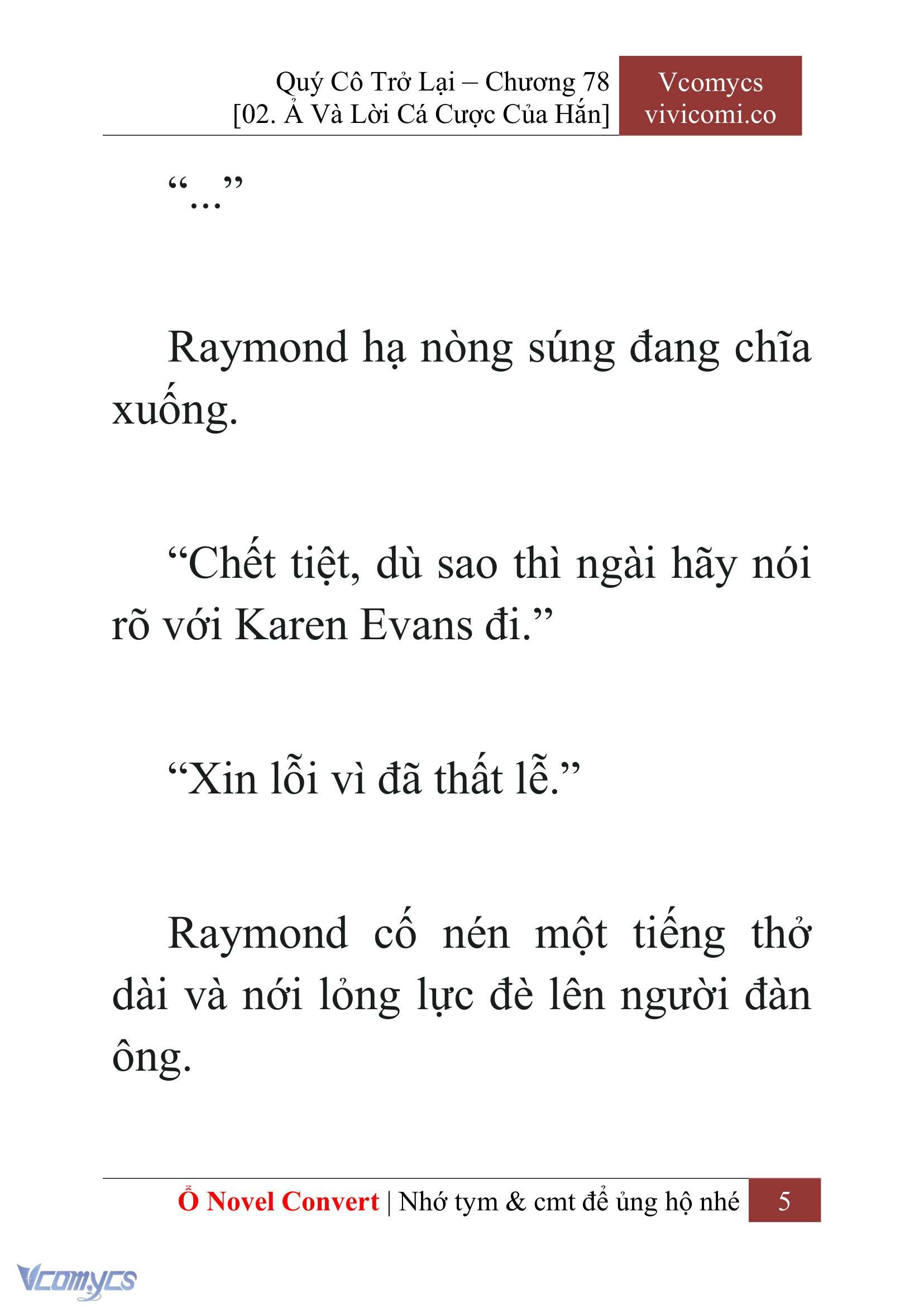 [Novel] Quý Cô Trở Lại Chap 78 - Next Chap 79