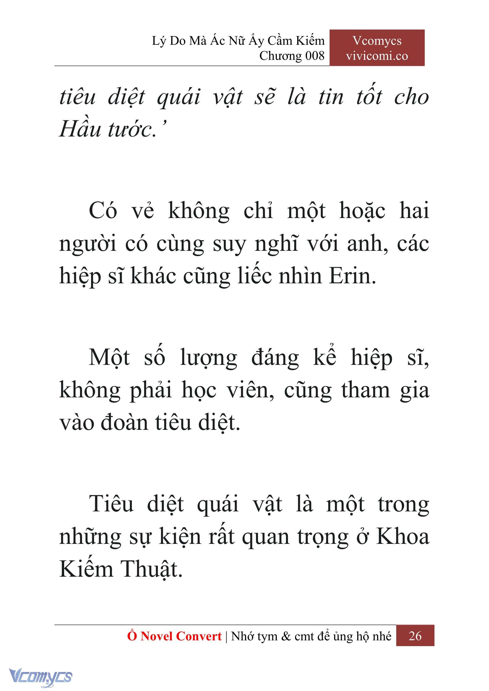 [Novel] Lý Do Mà Ác Nữ Ấy Cầm Kiếm Chap 8 - Trang 2