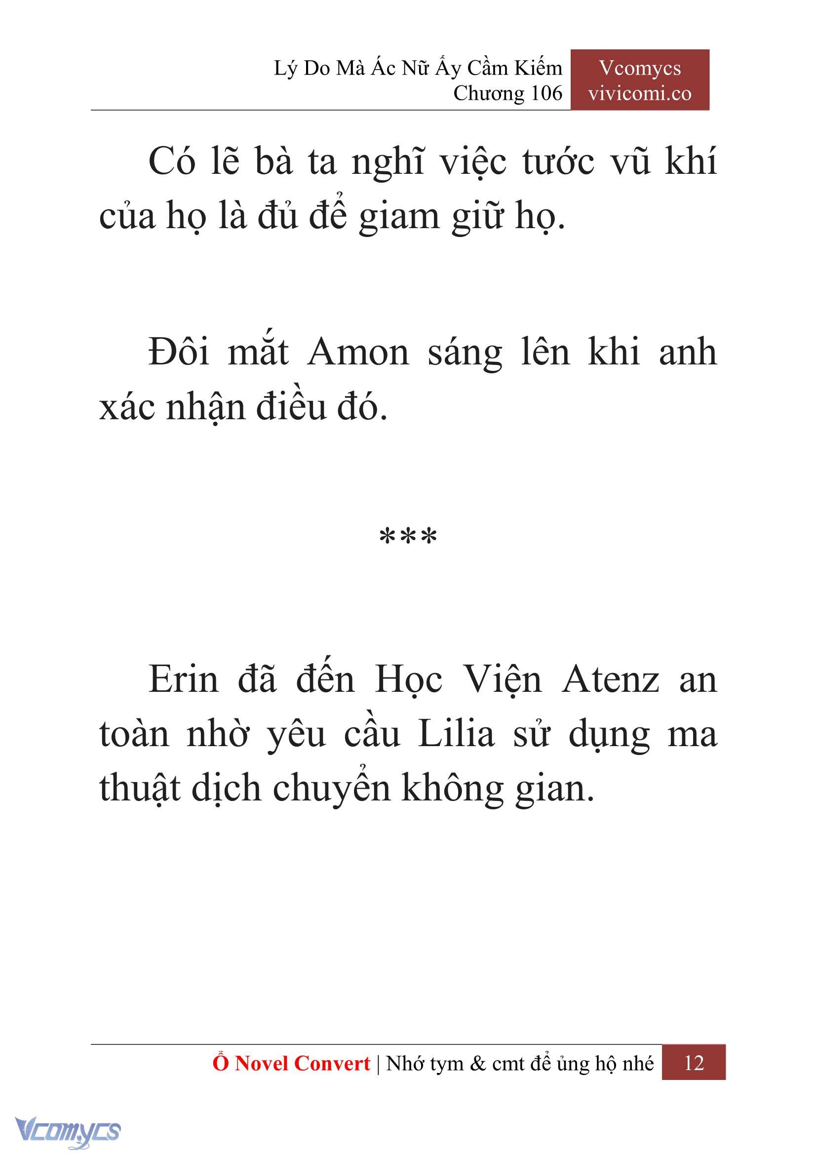 [Novel] Lý Do Mà Ác Nữ Ấy Cầm Kiếm Chap 106 - Trang 2