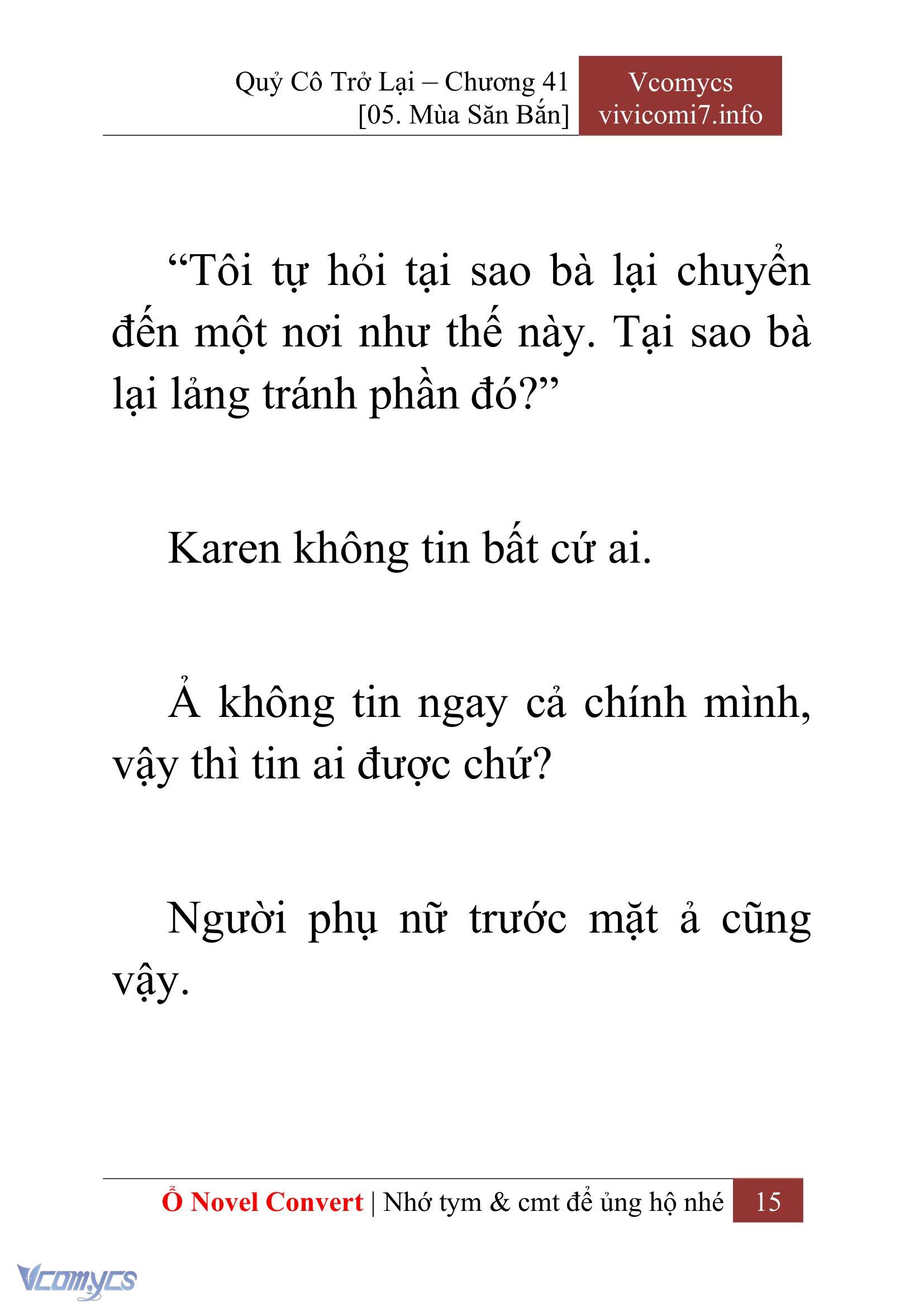 [Novel] Quý Cô Trở Lại Chap 41 - Trang 2