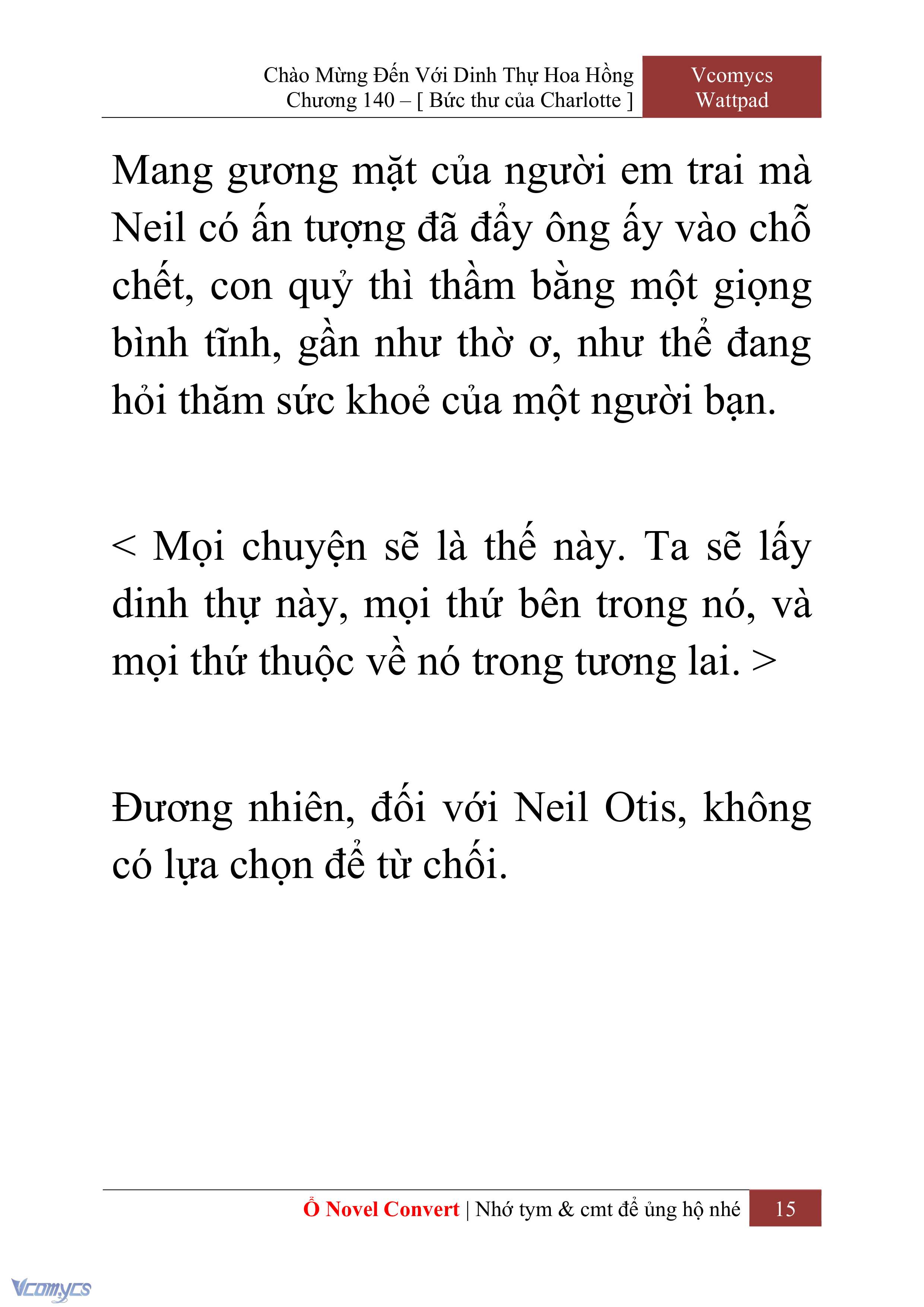 [Novel] Chào Mừng Đến Với Dinh Thự Hoa Hồng Chap 140 - Trang 2