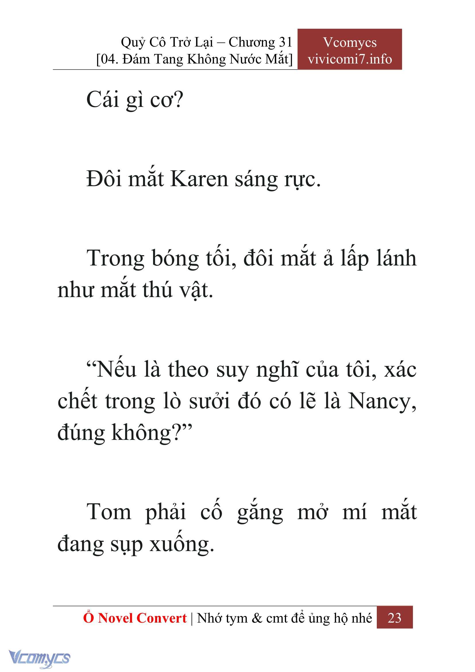 [Novel] Quý Cô Trở Lại Chap 31 - Trang 2
