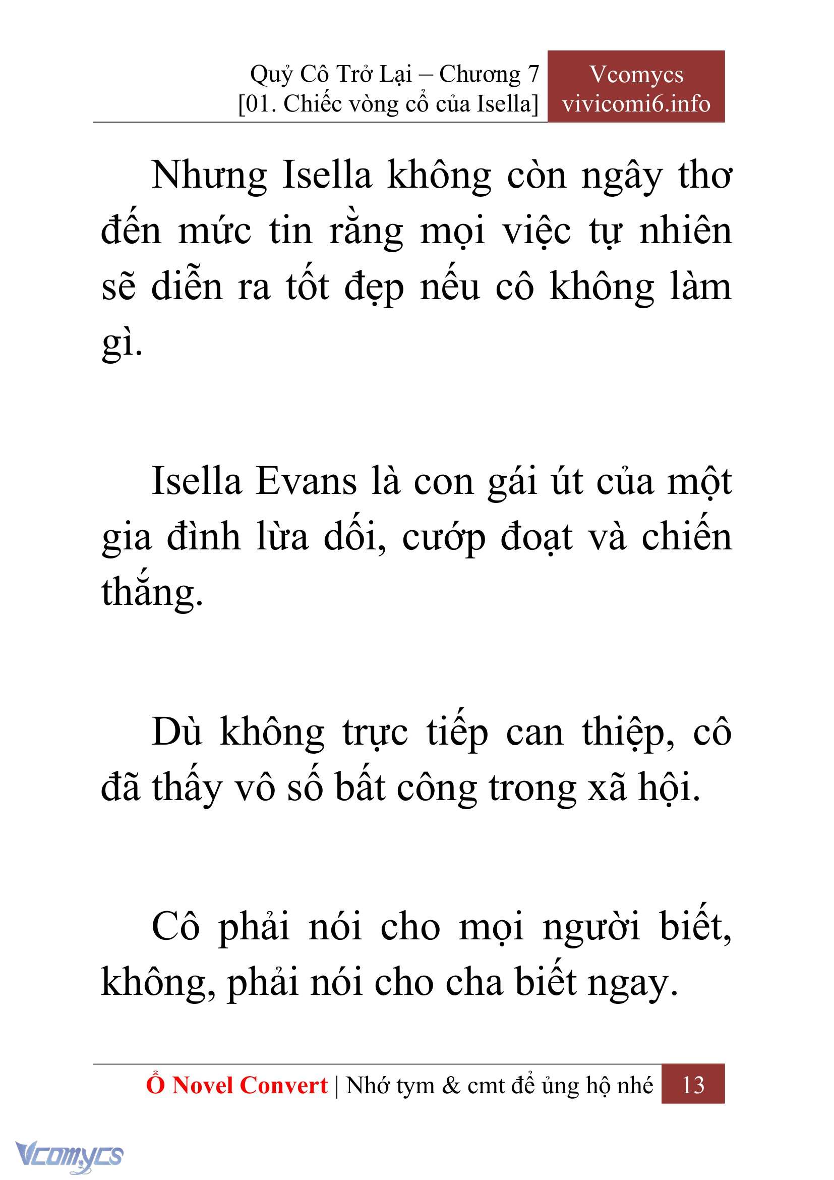 [Novel] Quý Cô Trở Lại Chap 7 - Trang 2