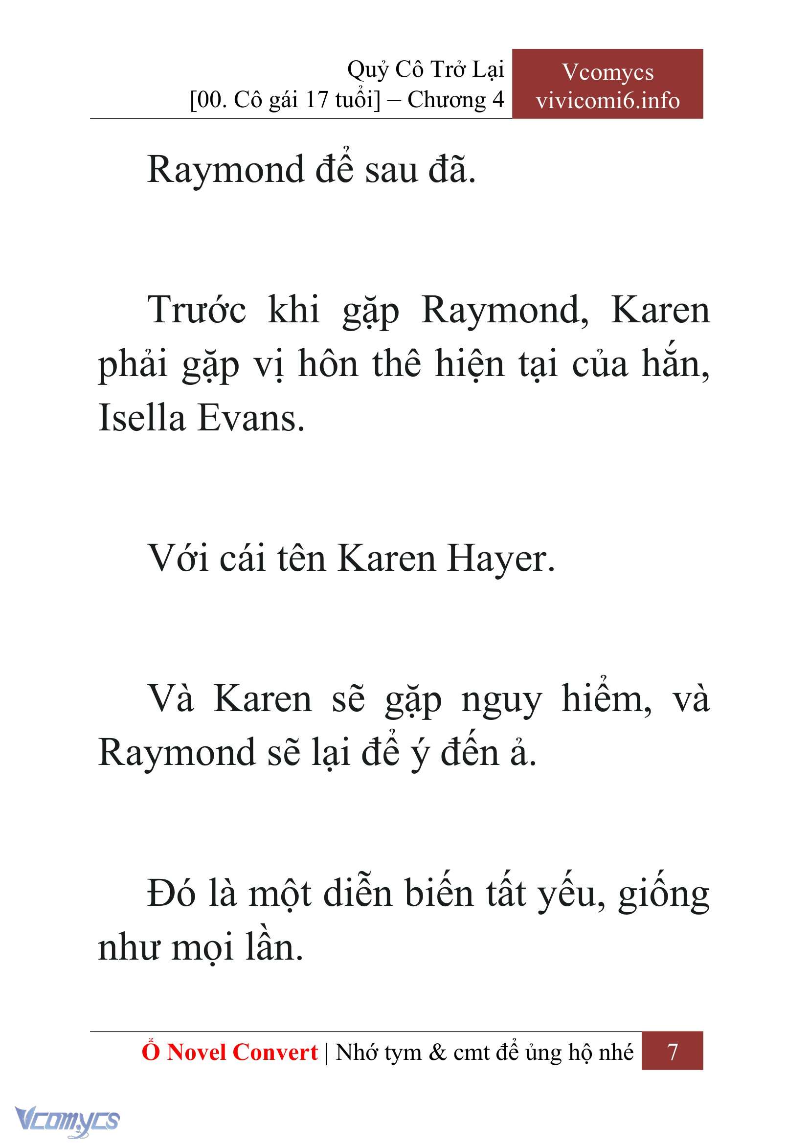 [Novel] Quý Cô Trở Lại Chap 4 - Trang 2