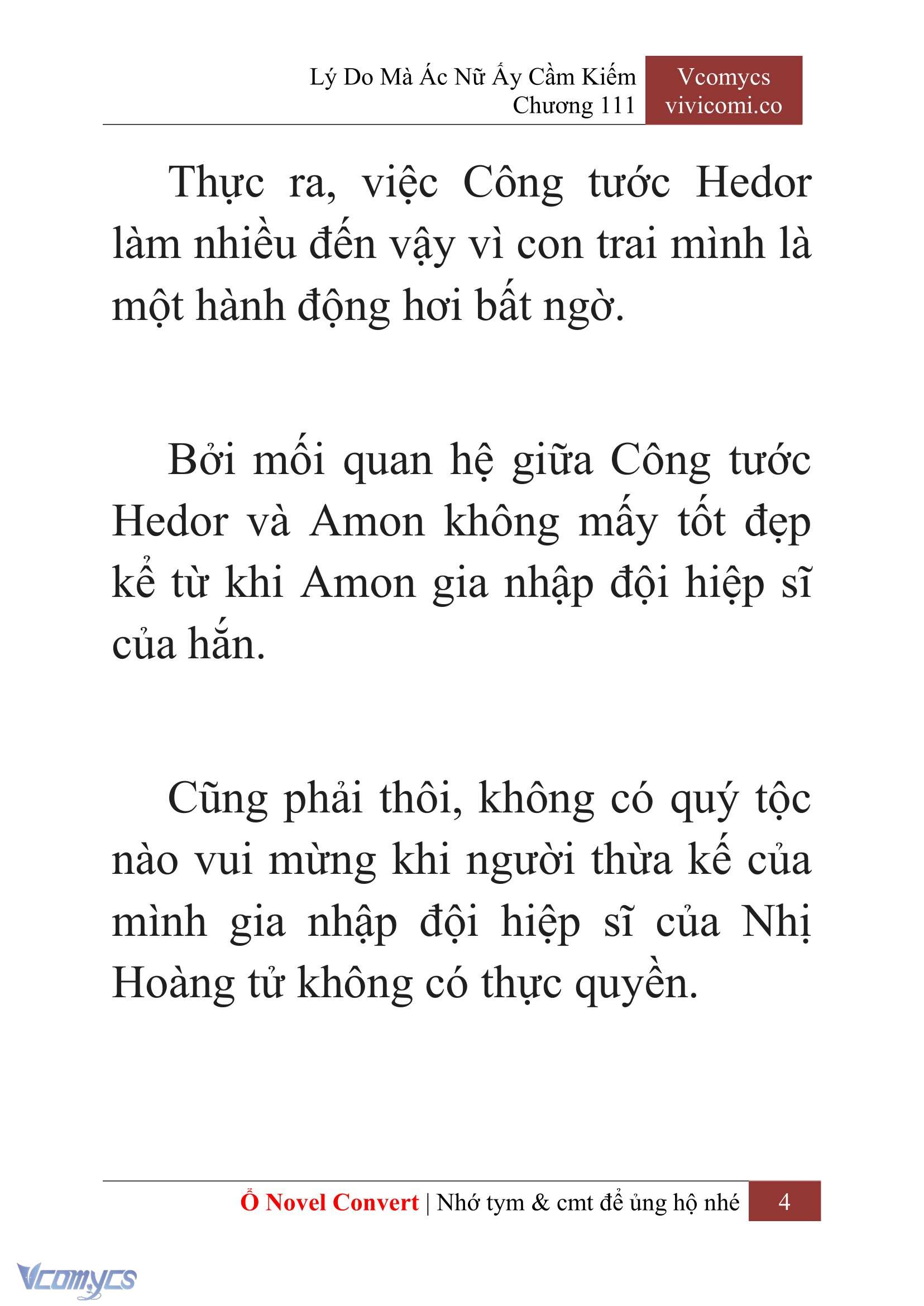 [Novel] Lý Do Mà Ác Nữ Ấy Cầm Kiếm Chap 111 - Trang 2