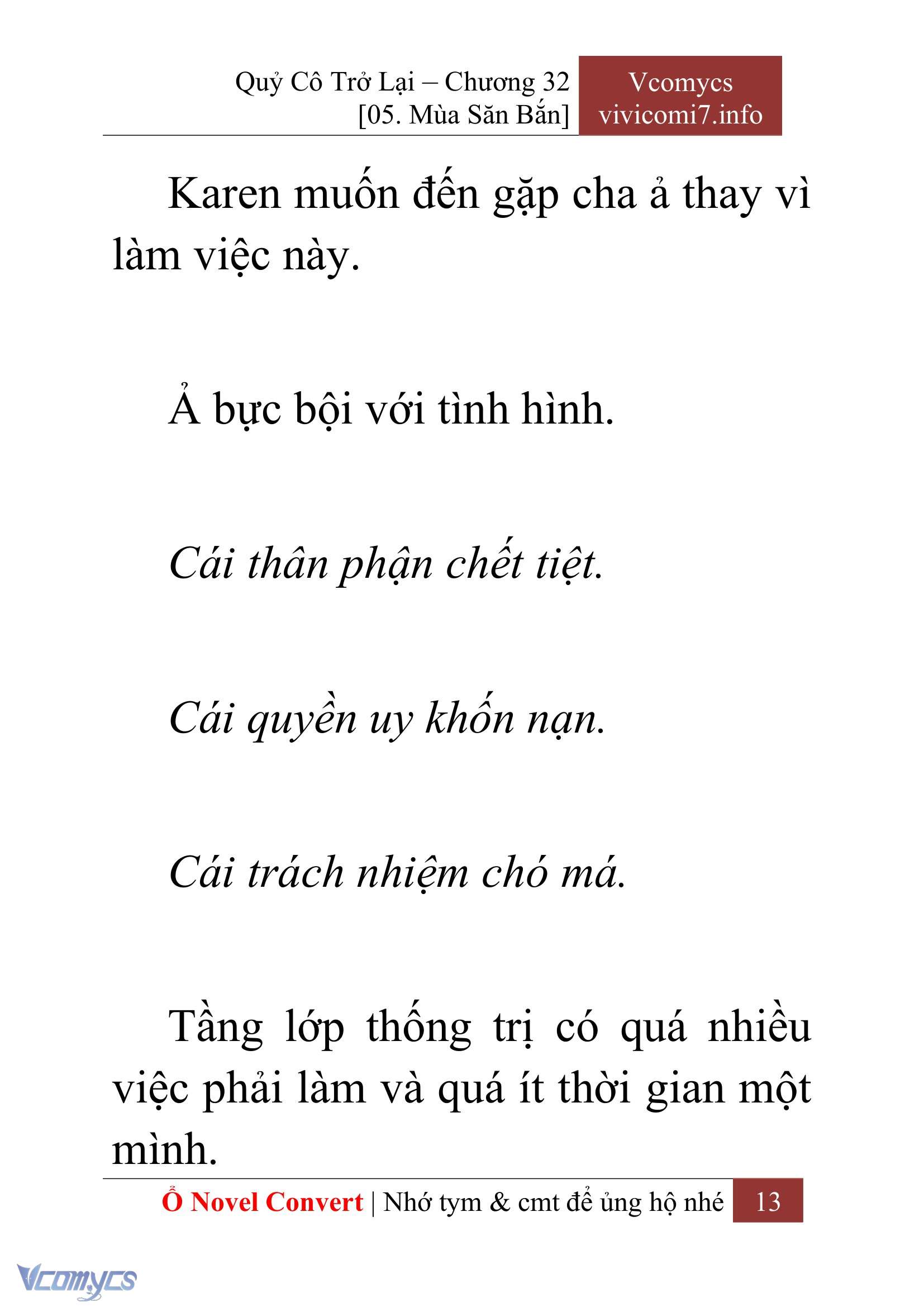 [Novel] Quý Cô Trở Lại Chap 32 - Trang 2