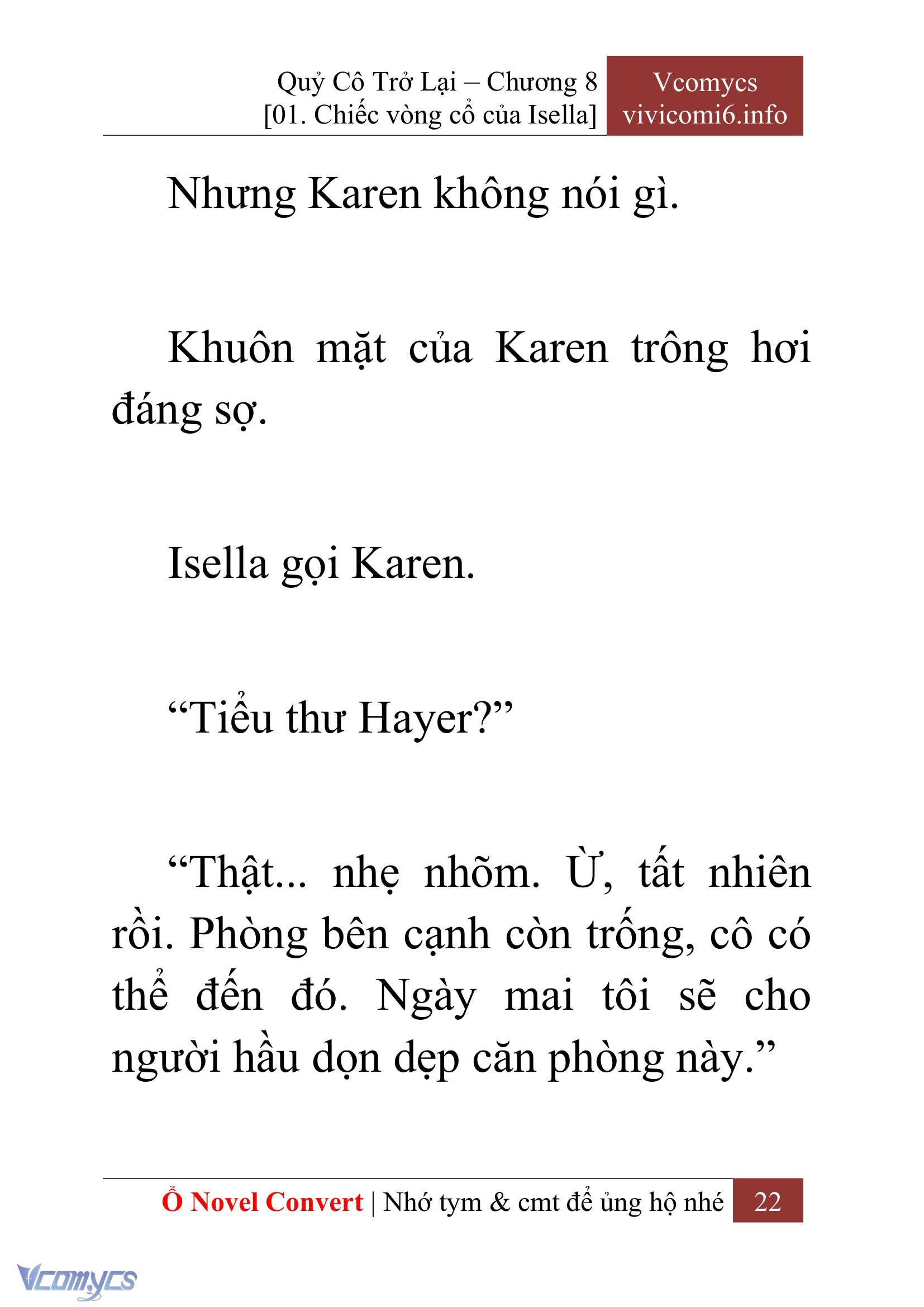 [Novel] Quý Cô Trở Lại Chap 8 - Trang 2