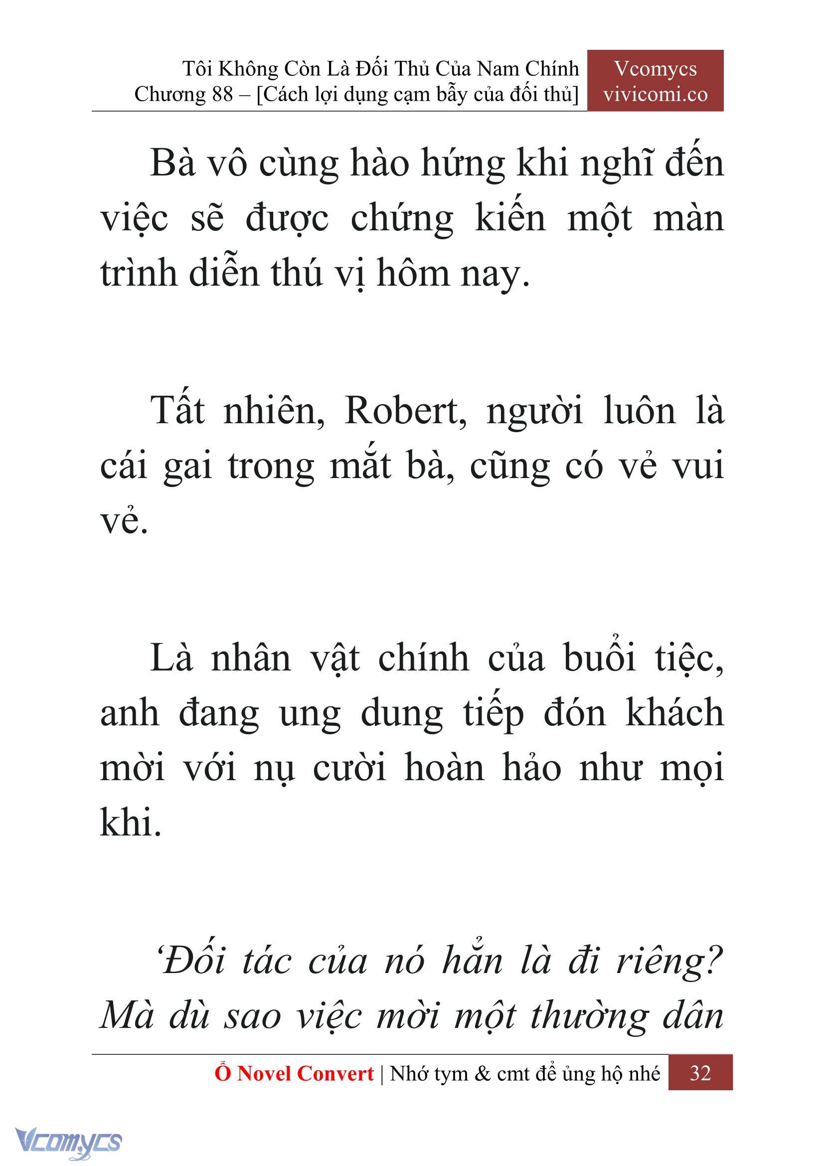 [Novel] Tôi Không Còn Là Đối Thủ Của Nam Chính Chap 88 - Trang 2