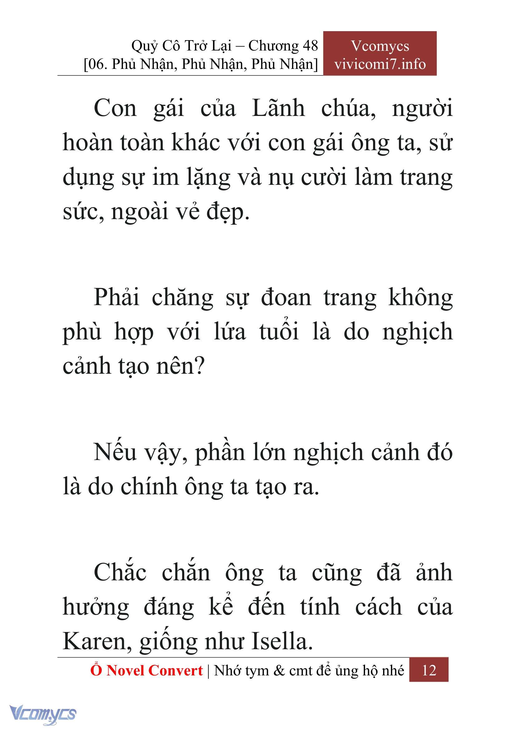 [Novel] Quý Cô Trở Lại Chap 48 - Trang 2