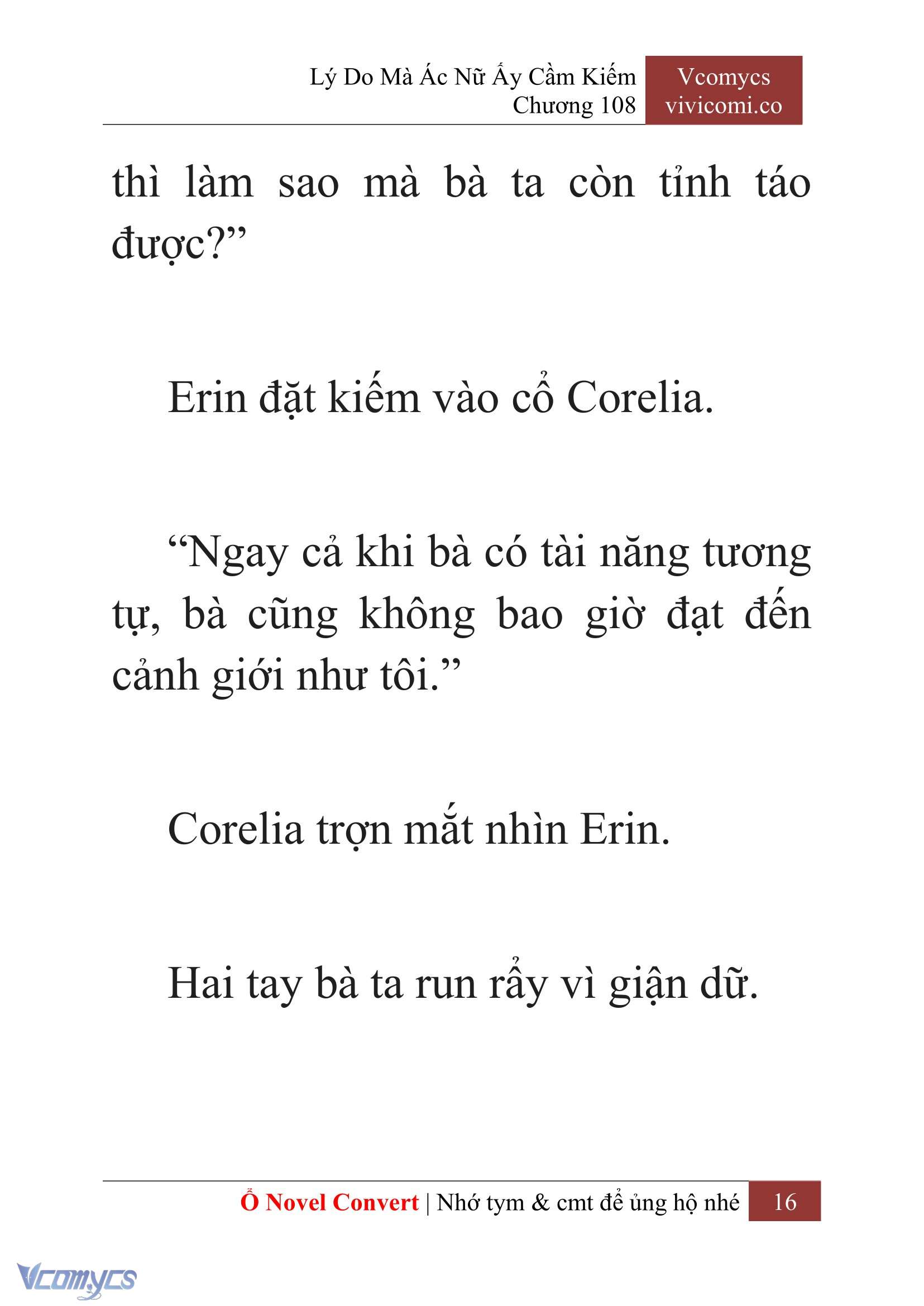 [Novel] Lý Do Mà Ác Nữ Ấy Cầm Kiếm Chap 108 - Trang 2