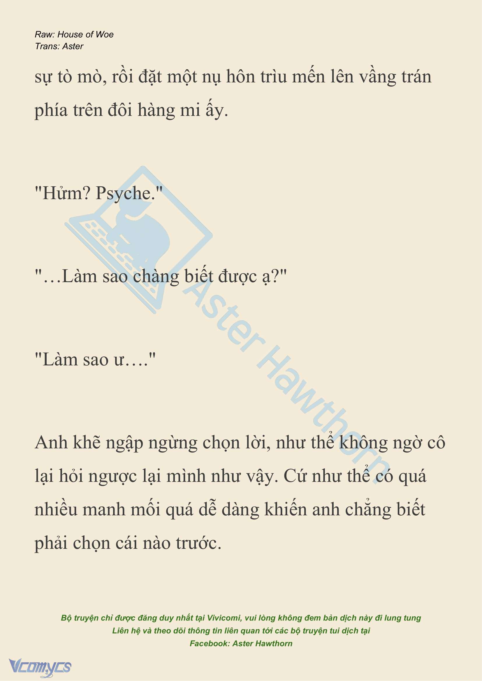 [NOVEL] Dành Cho Các Nữ Thần: Dành cho Psyche Chap 20 - Trang 2