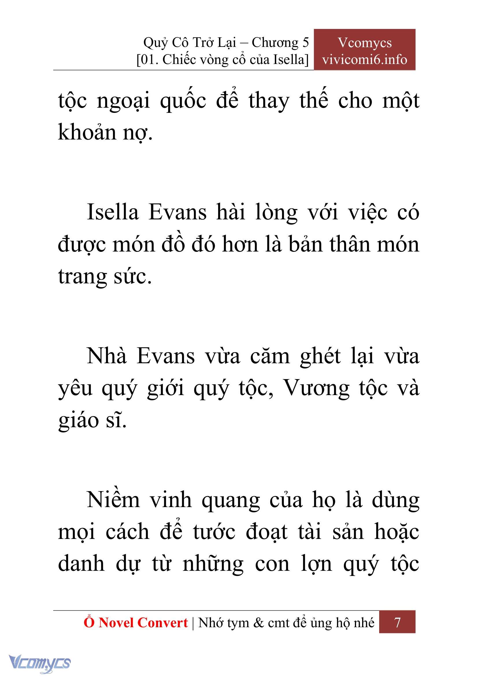 [Novel] Quý Cô Trở Lại Chap 5 - Trang 2