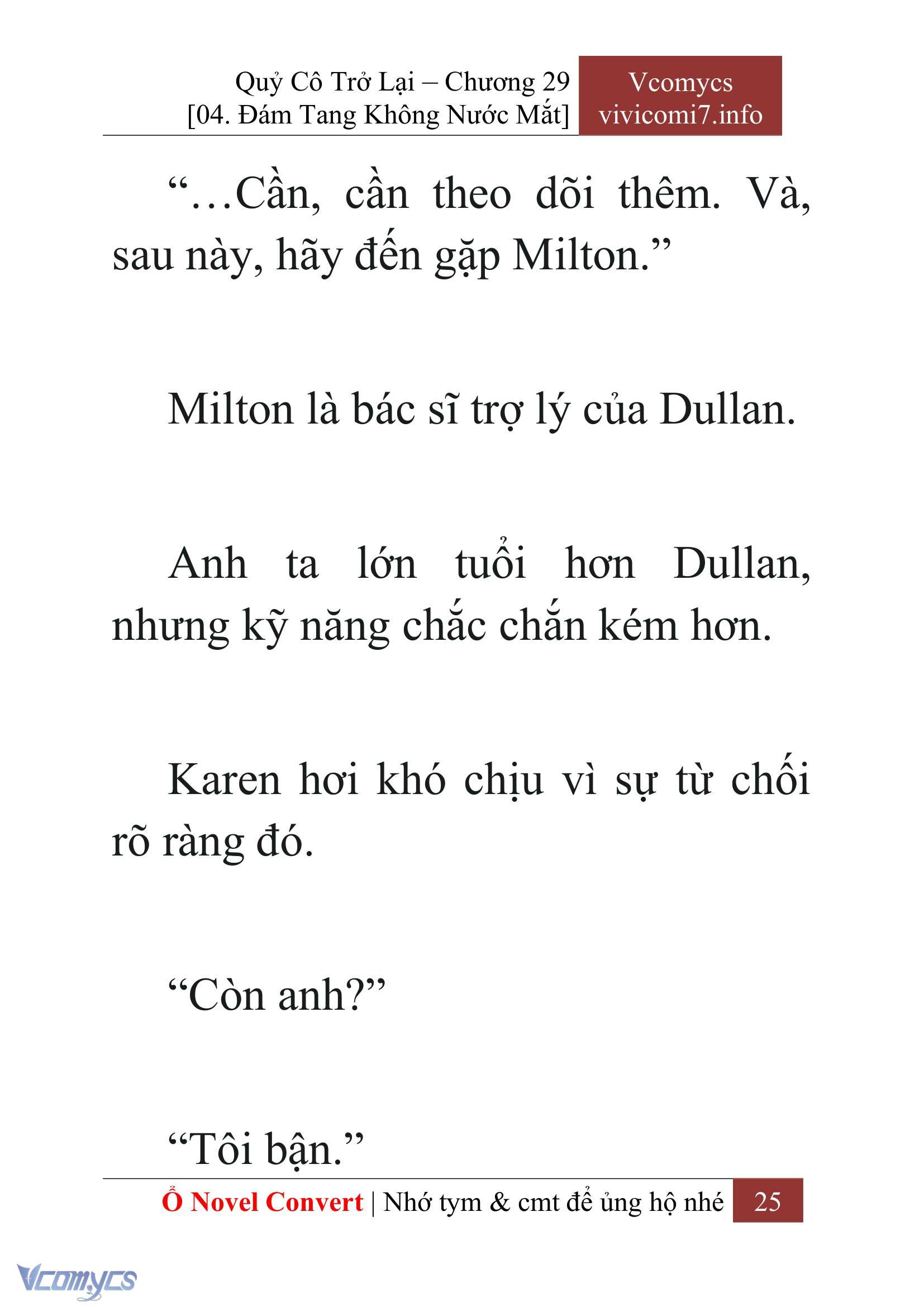 [Novel] Quý Cô Trở Lại Chap 29 - Trang 2