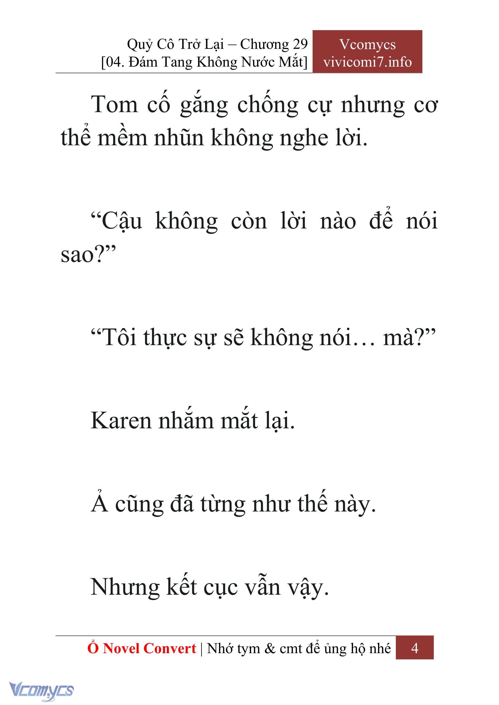 [Novel] Quý Cô Trở Lại Chap 29 - Trang 2