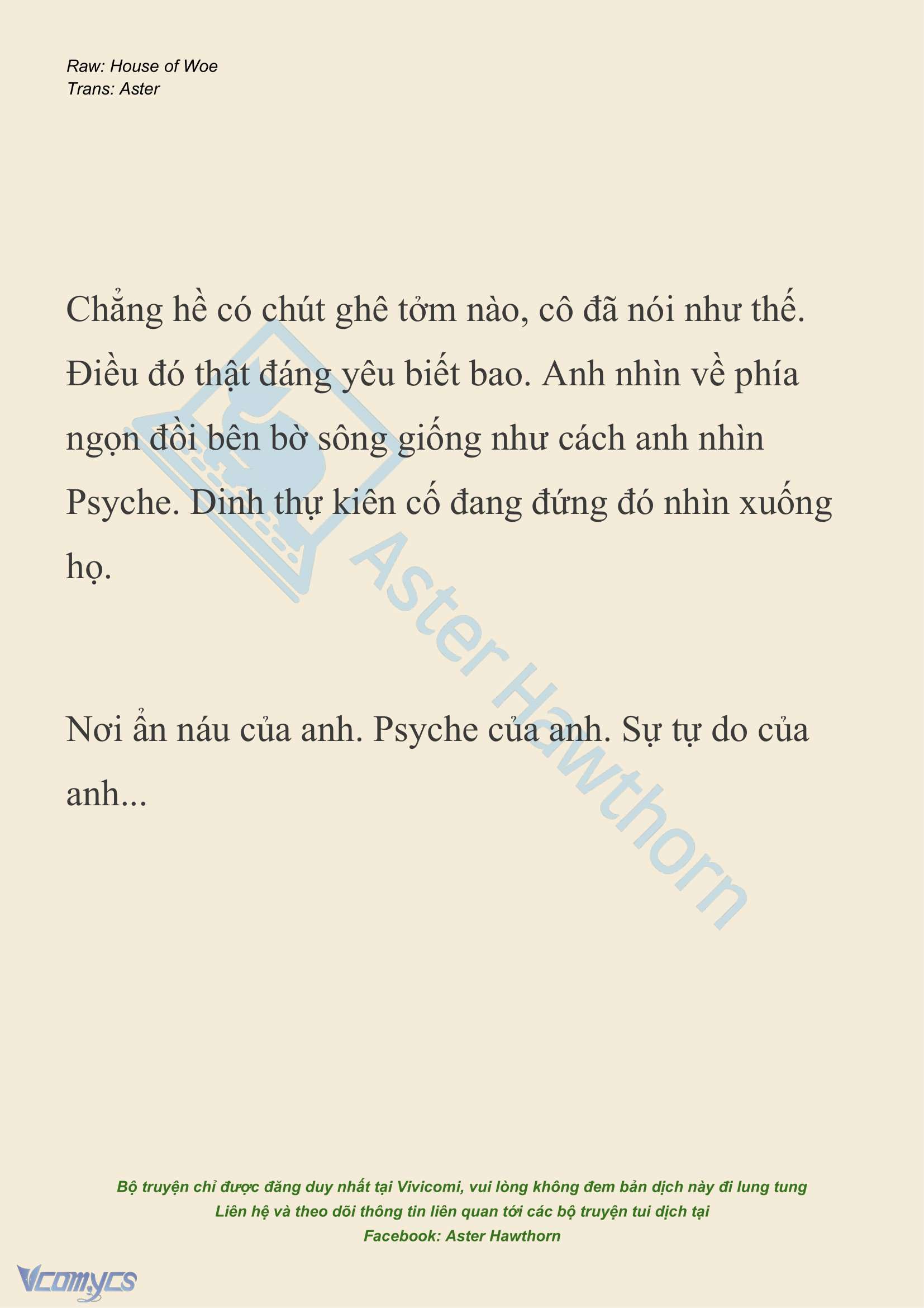 [NOVEL] Dành Cho Các Nữ Thần: Dành cho Psyche Chap 21 - Trang 2