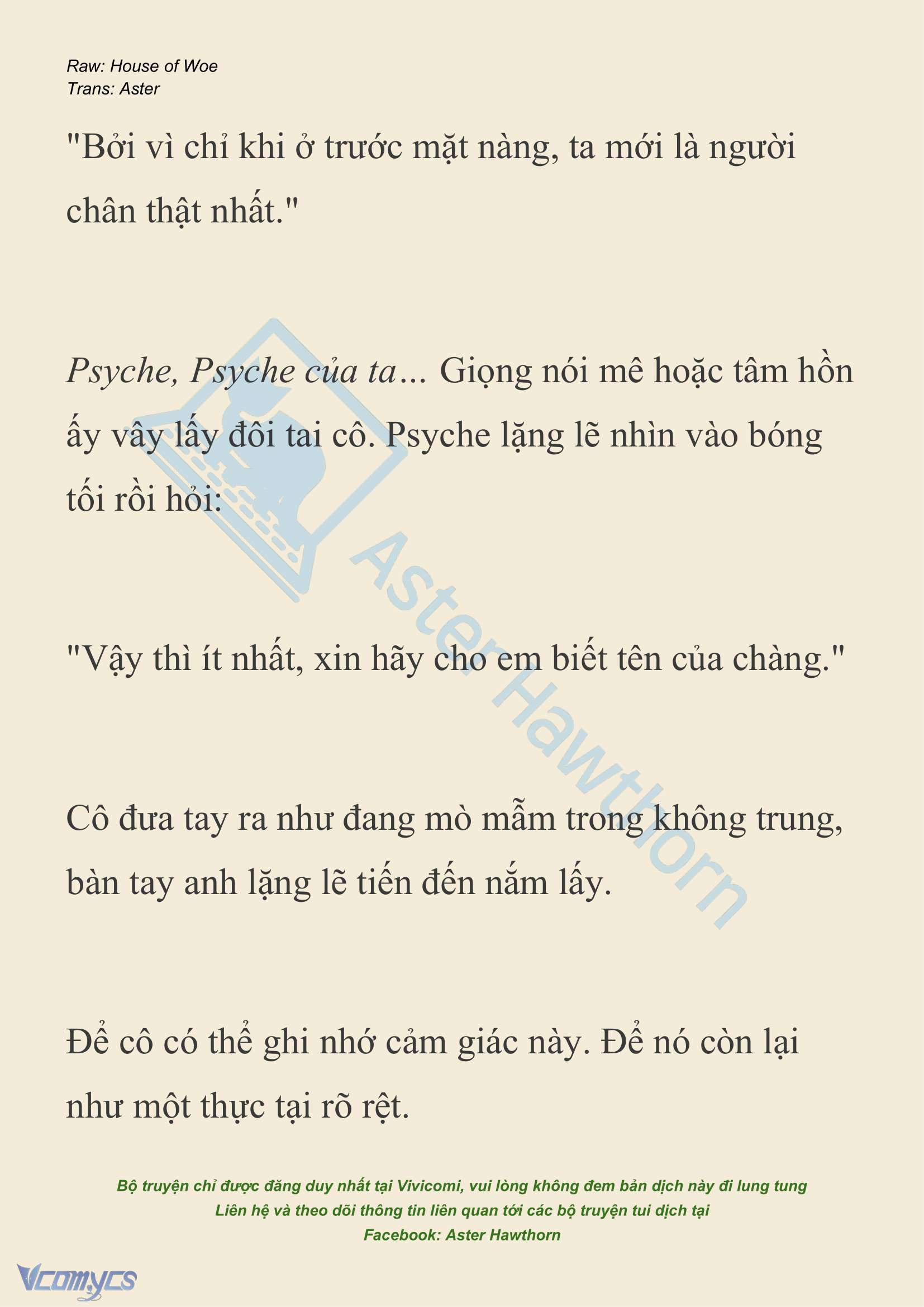 [NOVEL] Dành Cho Các Nữ Thần: Dành cho Psyche Chap 20 - Trang 2