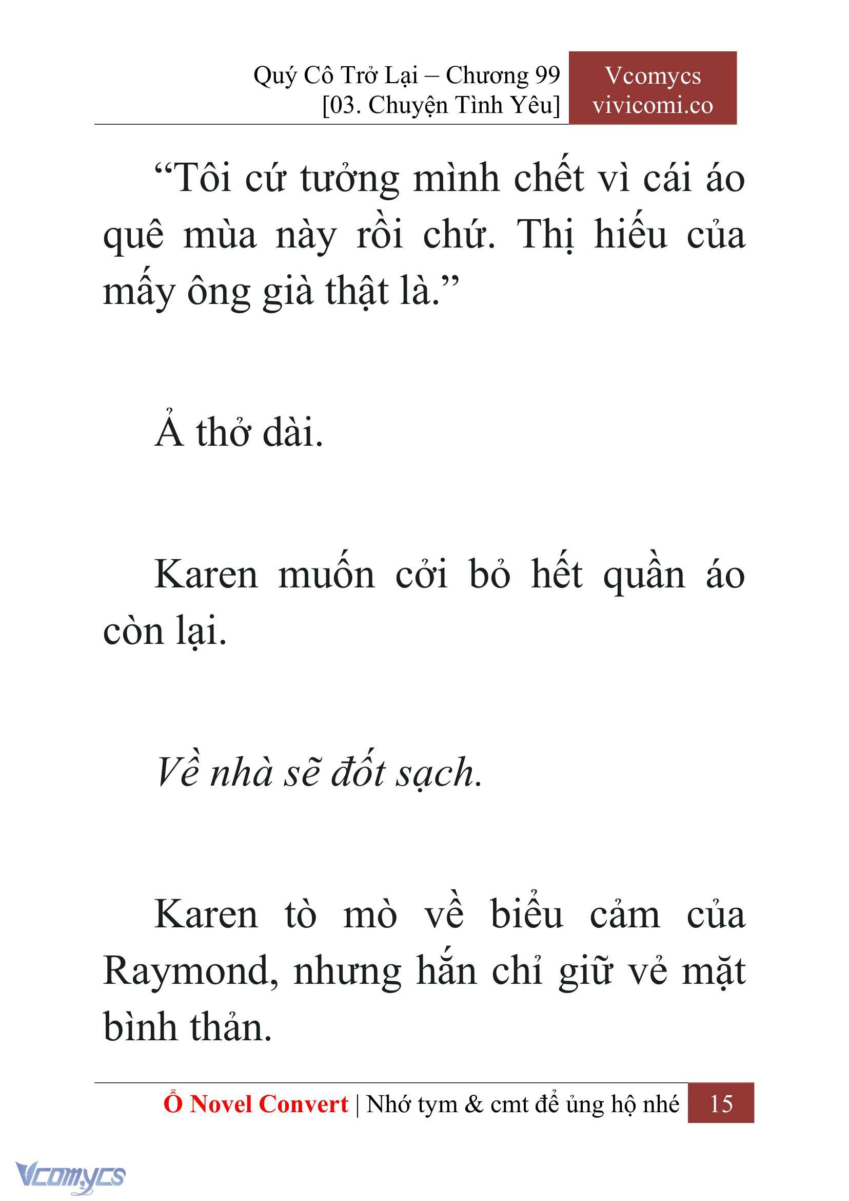 [Novel] Quý Cô Trở Lại Chap 99 - Trang 2