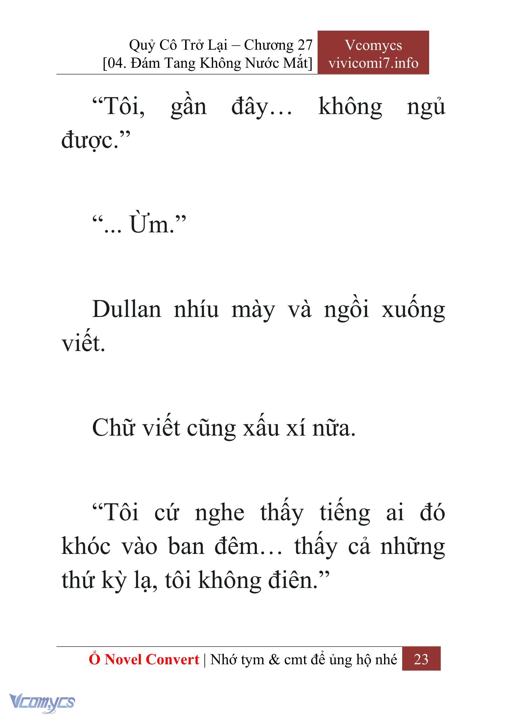[Novel] Quý Cô Trở Lại Chap 27 - Trang 2