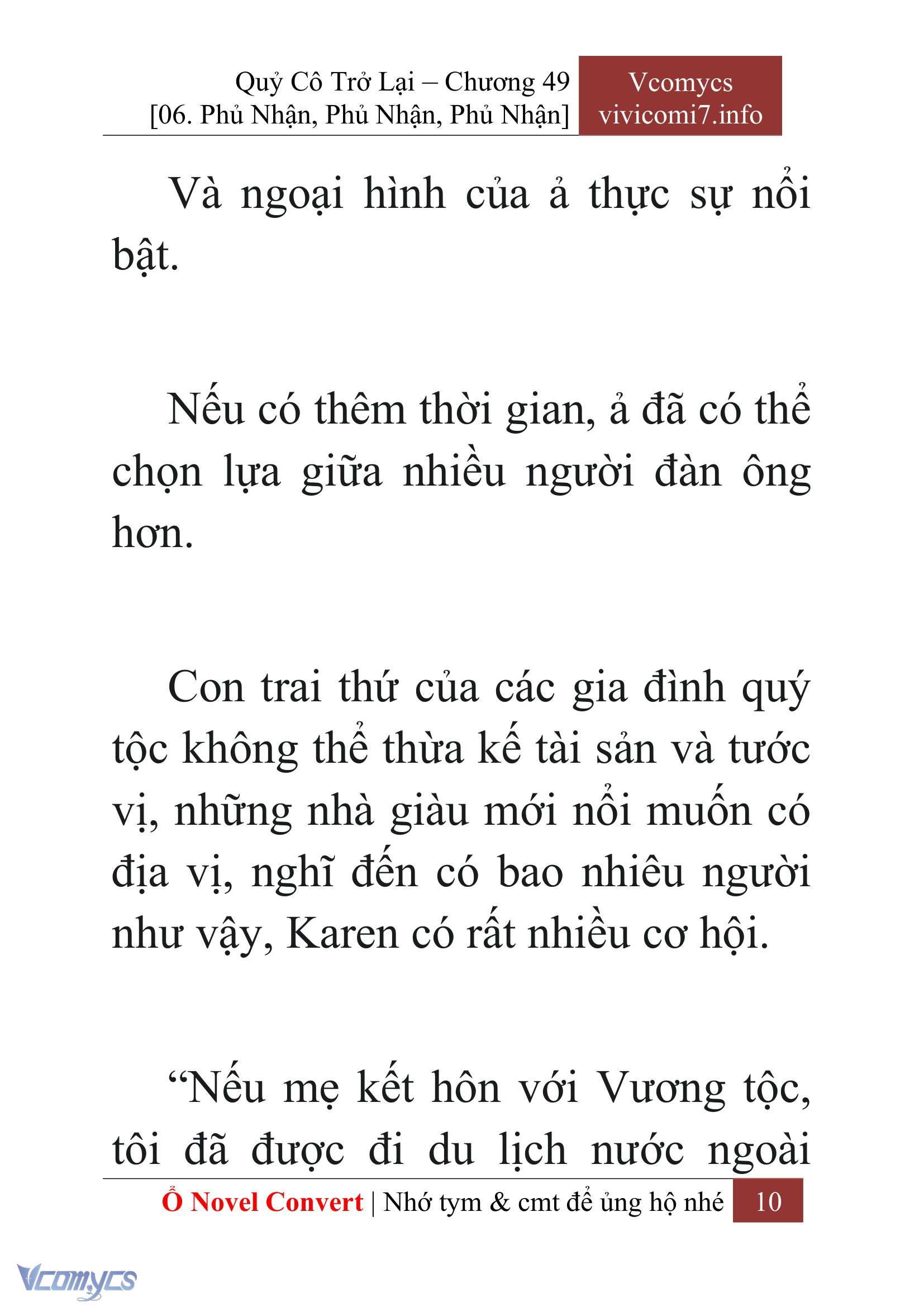 [Novel] Quý Cô Trở Lại Chap 49 - Trang 2