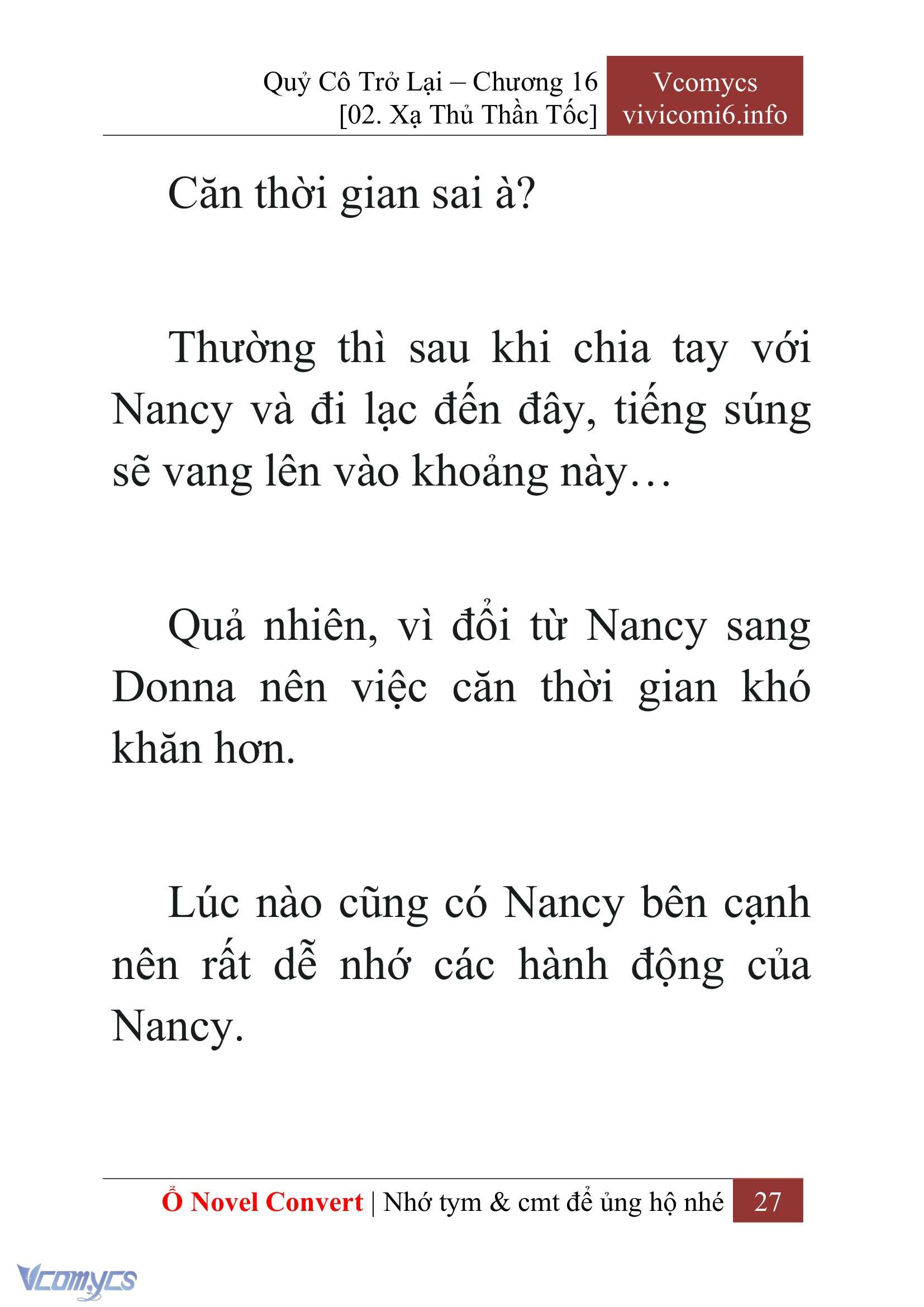 [Novel] Quý Cô Trở Lại Chap 16 - Trang 2