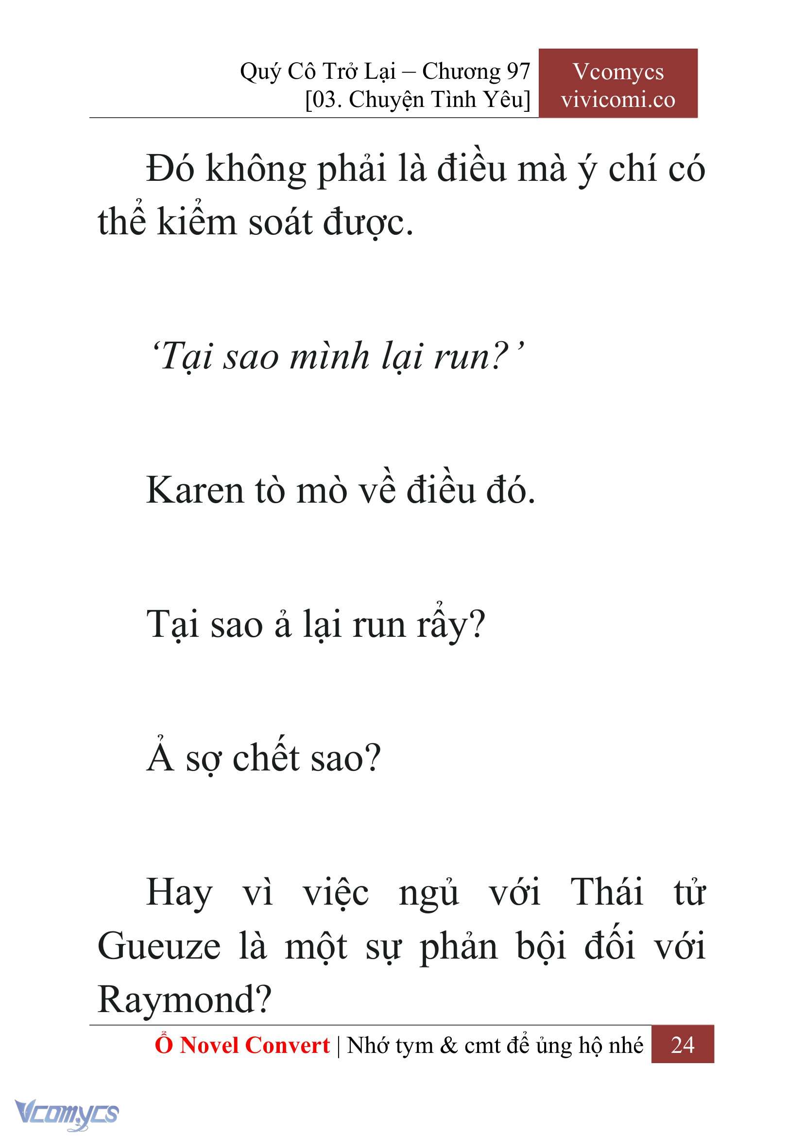 [Novel] Quý Cô Trở Lại Chap 97 - Trang 2