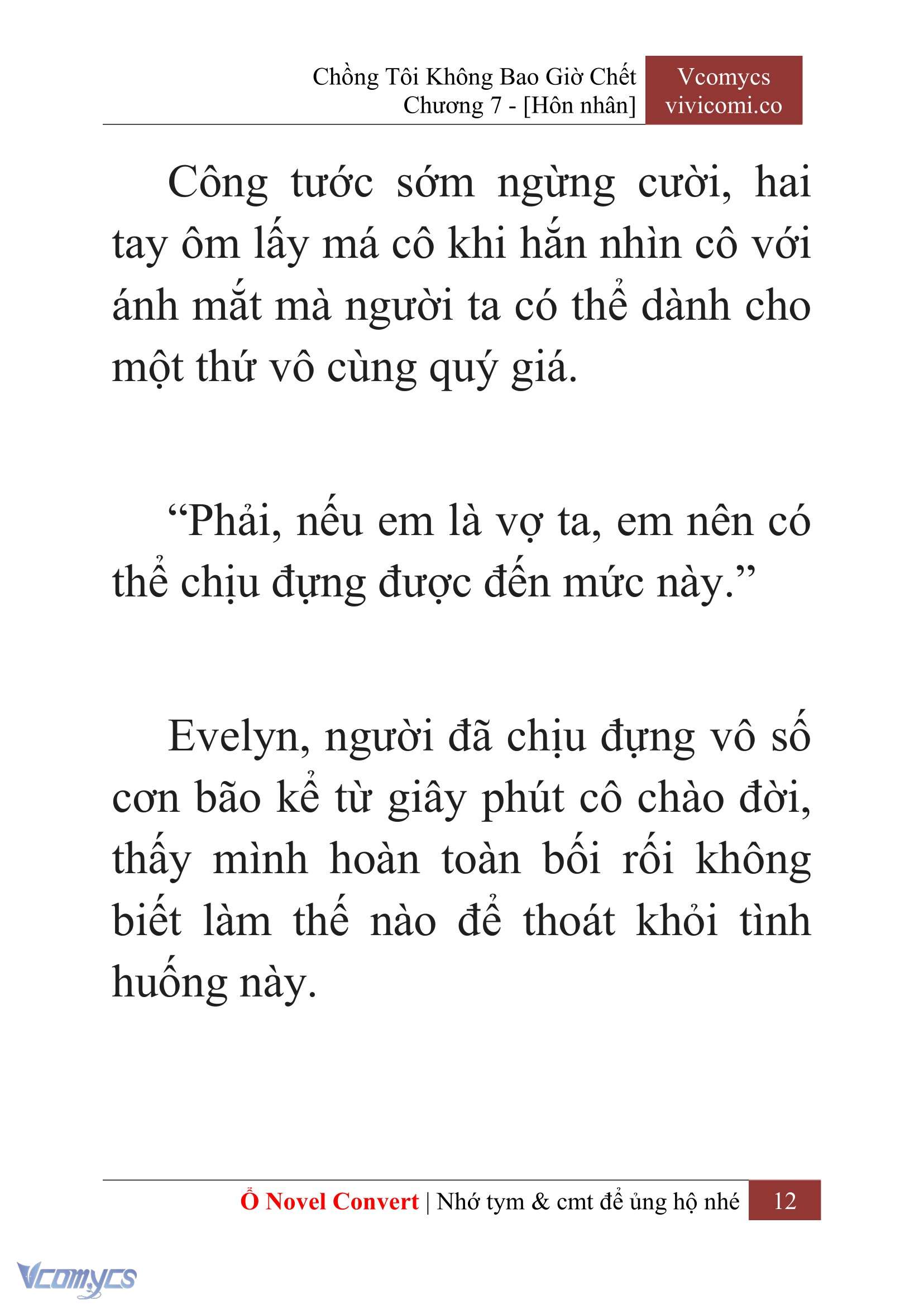 [Novel] Chồng Tôi Không Bao Giờ Chết Chap 7 - Trang 2