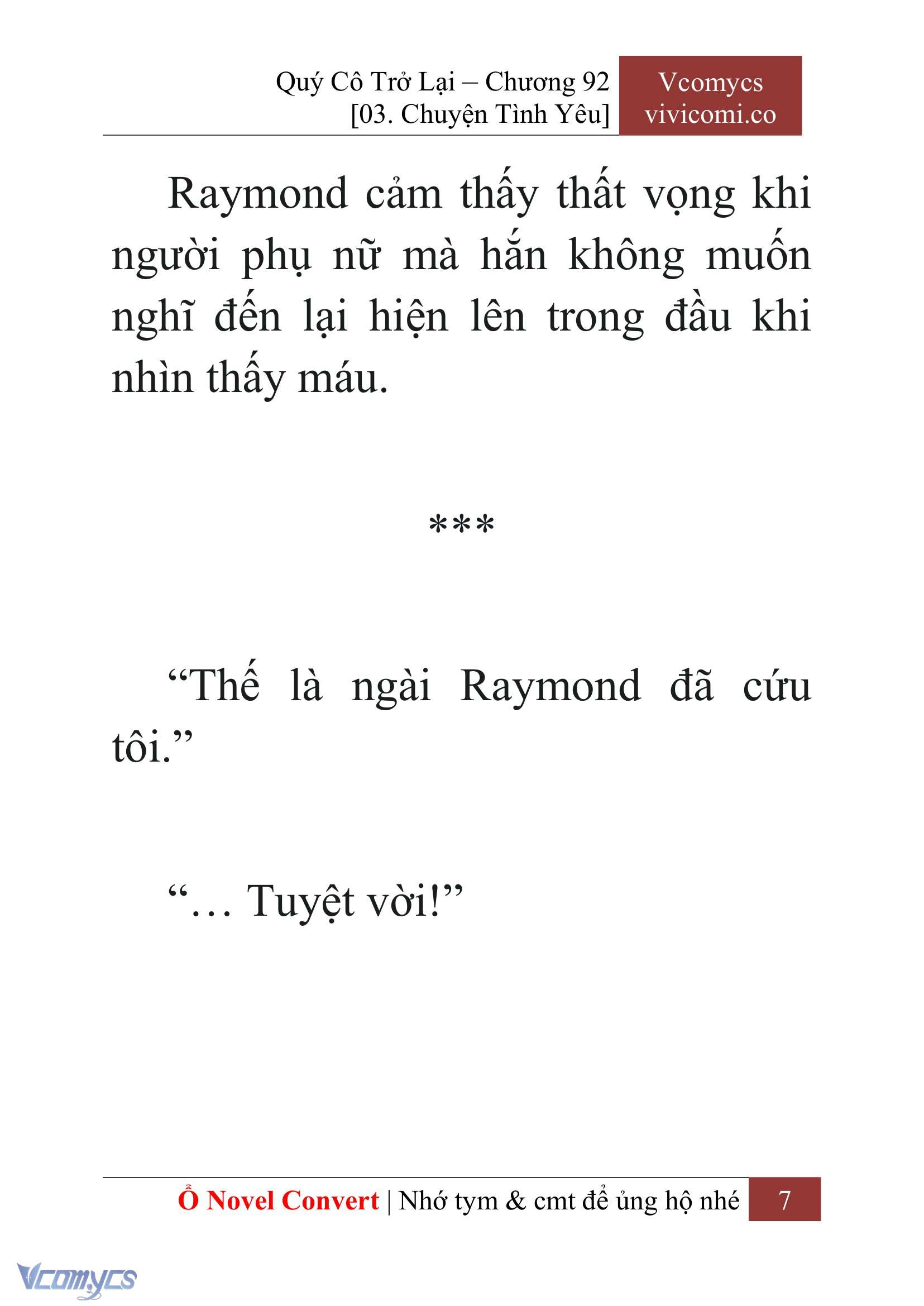 [Novel] Quý Cô Trở Lại Chap 92 - Trang 2