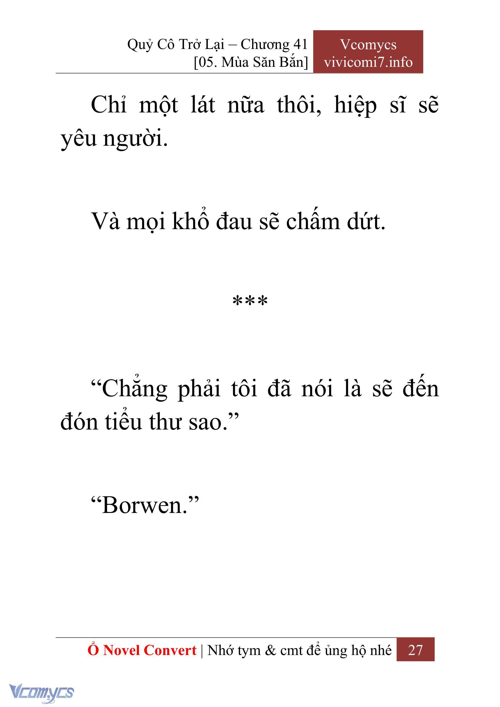 [Novel] Quý Cô Trở Lại Chap 41 - Trang 2