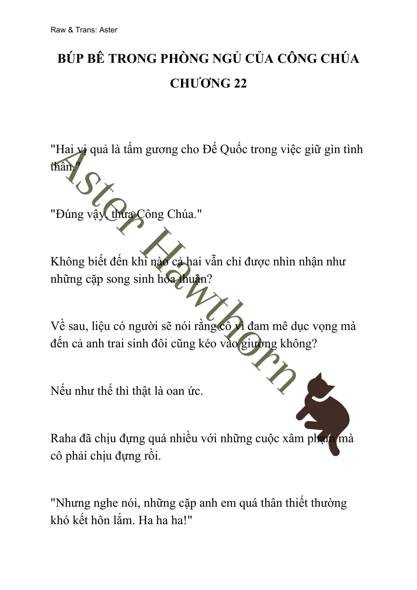 [NOVEL] Búp Bê Trong Phòng Ngủ Của Công Chúa Chap 22 - Next Chap 23