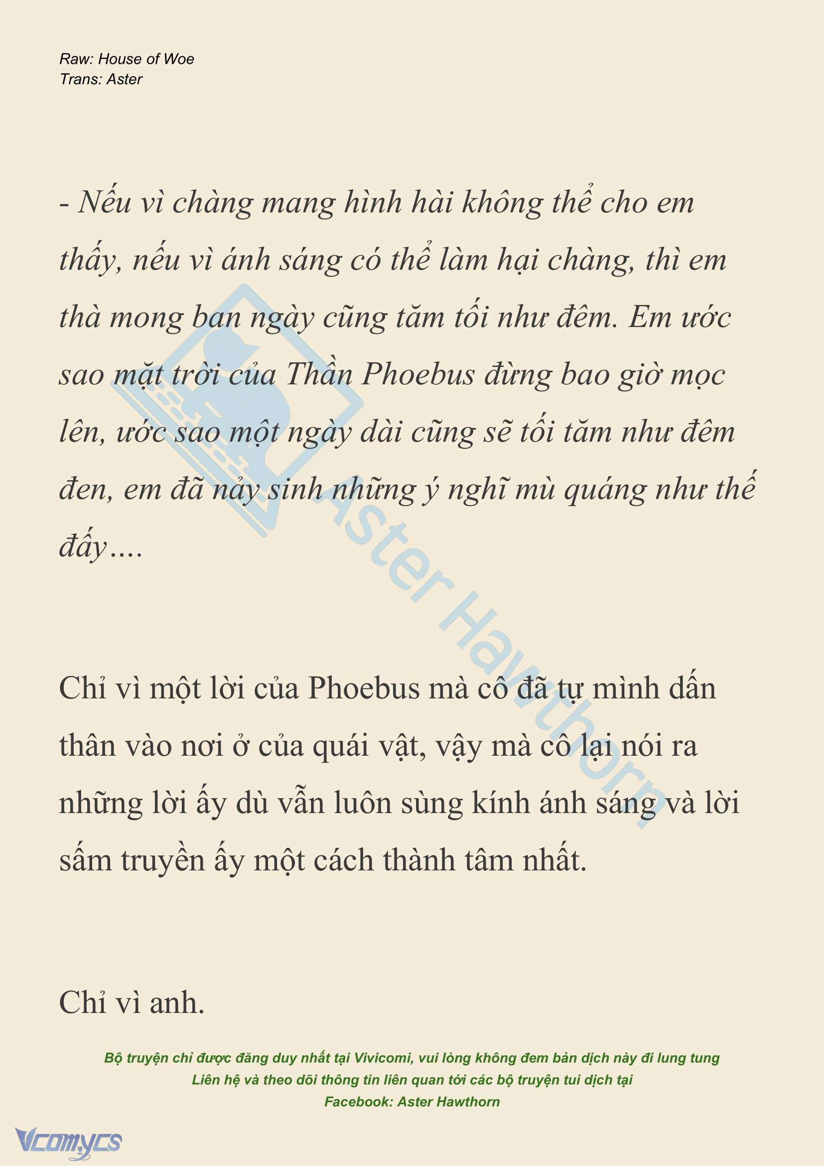 [NOVEL] Dành Cho Các Nữ Thần: Dành cho Psyche Chap 25 - Trang 2
