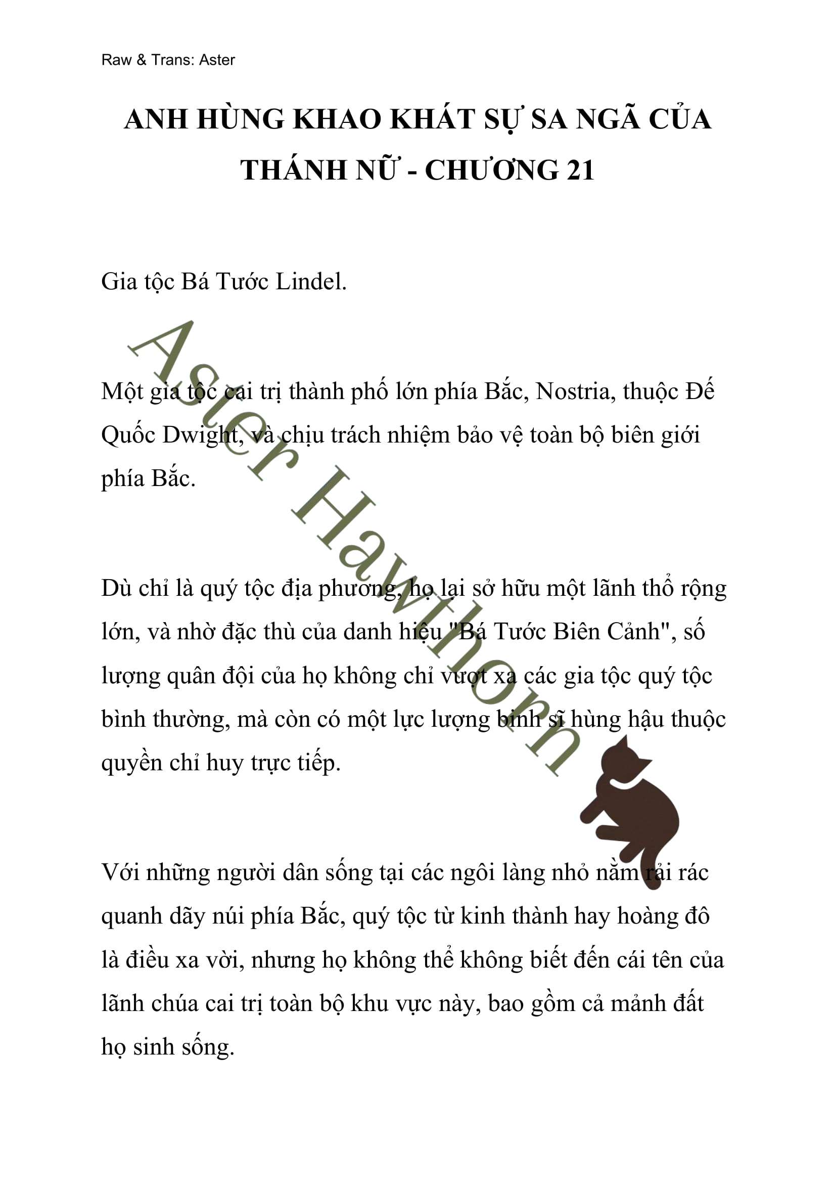 [NOVEL] Anh Hùng Khao Khát Sự Sa Ngã Của Thánh Nữ Chap 21 - Next Chap 22