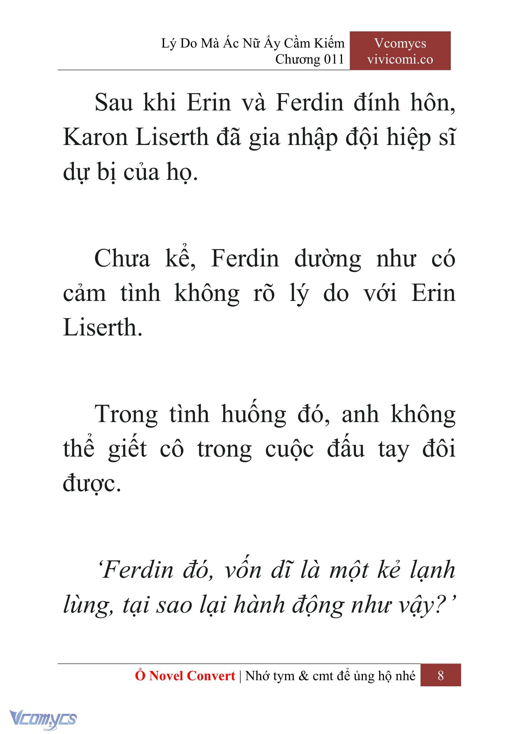 [Novel] Lý Do Mà Ác Nữ Ấy Cầm Kiếm Chap 11 - Trang 2