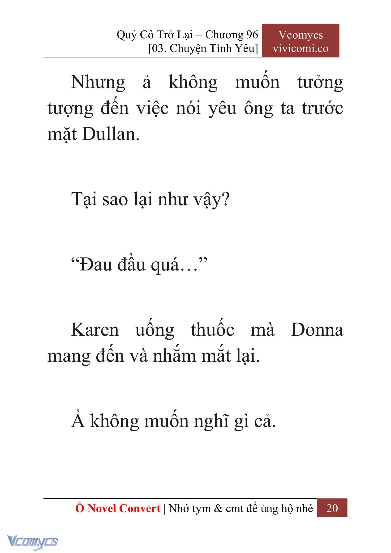 [Novel] Quý Cô Trở Lại Chap 96 - Trang 2