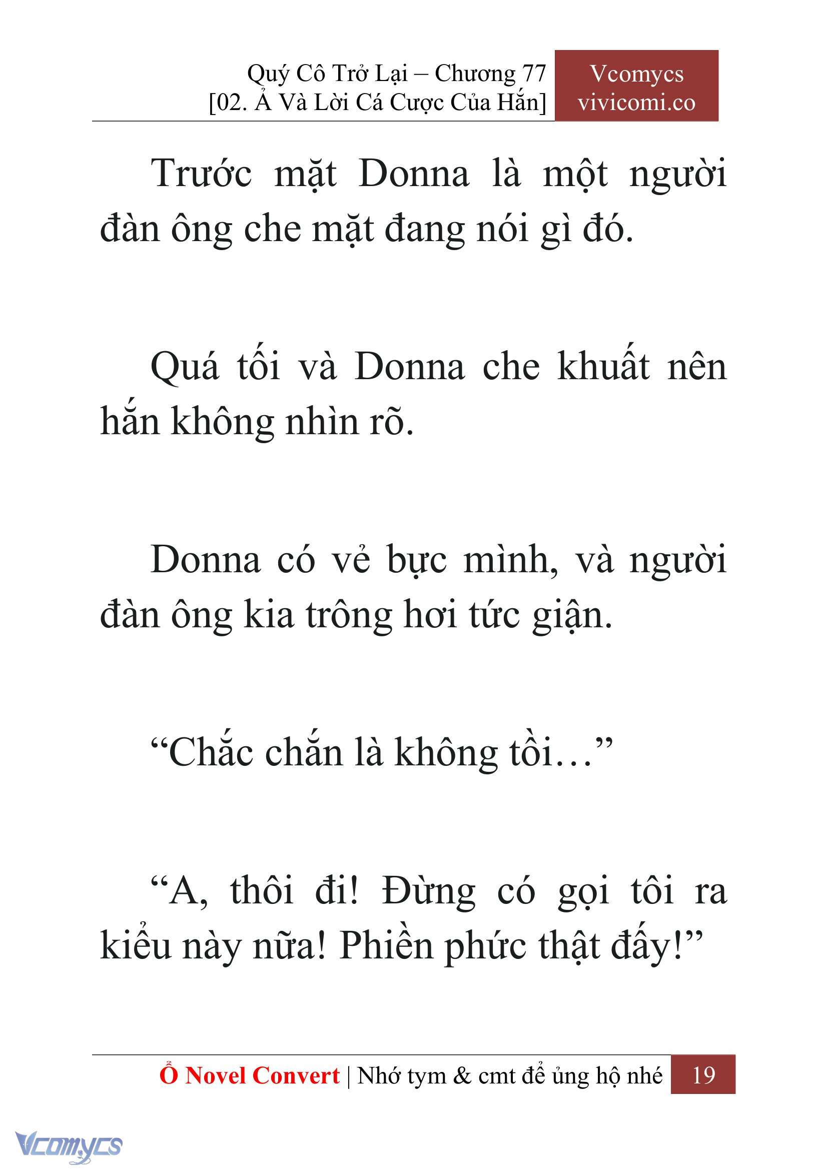 [Novel] Quý Cô Trở Lại Chap 77 - Next Chap 78