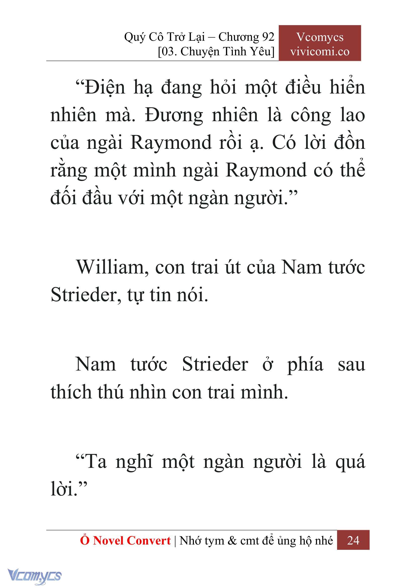 [Novel] Quý Cô Trở Lại Chap 92 - Trang 2